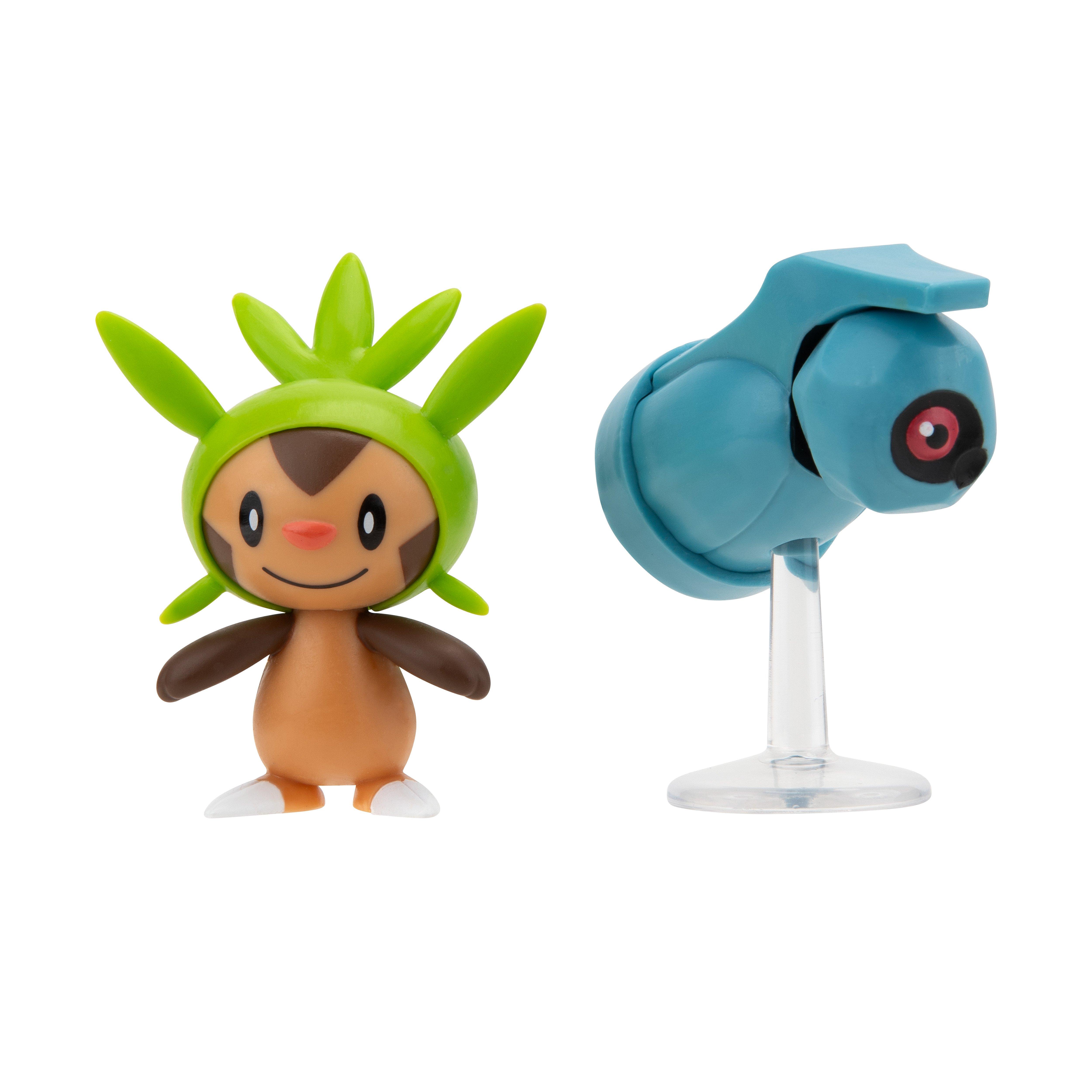 Jazwares Pokemon Chespin and Beldum 2-in Battle Figure Set 2-Pack