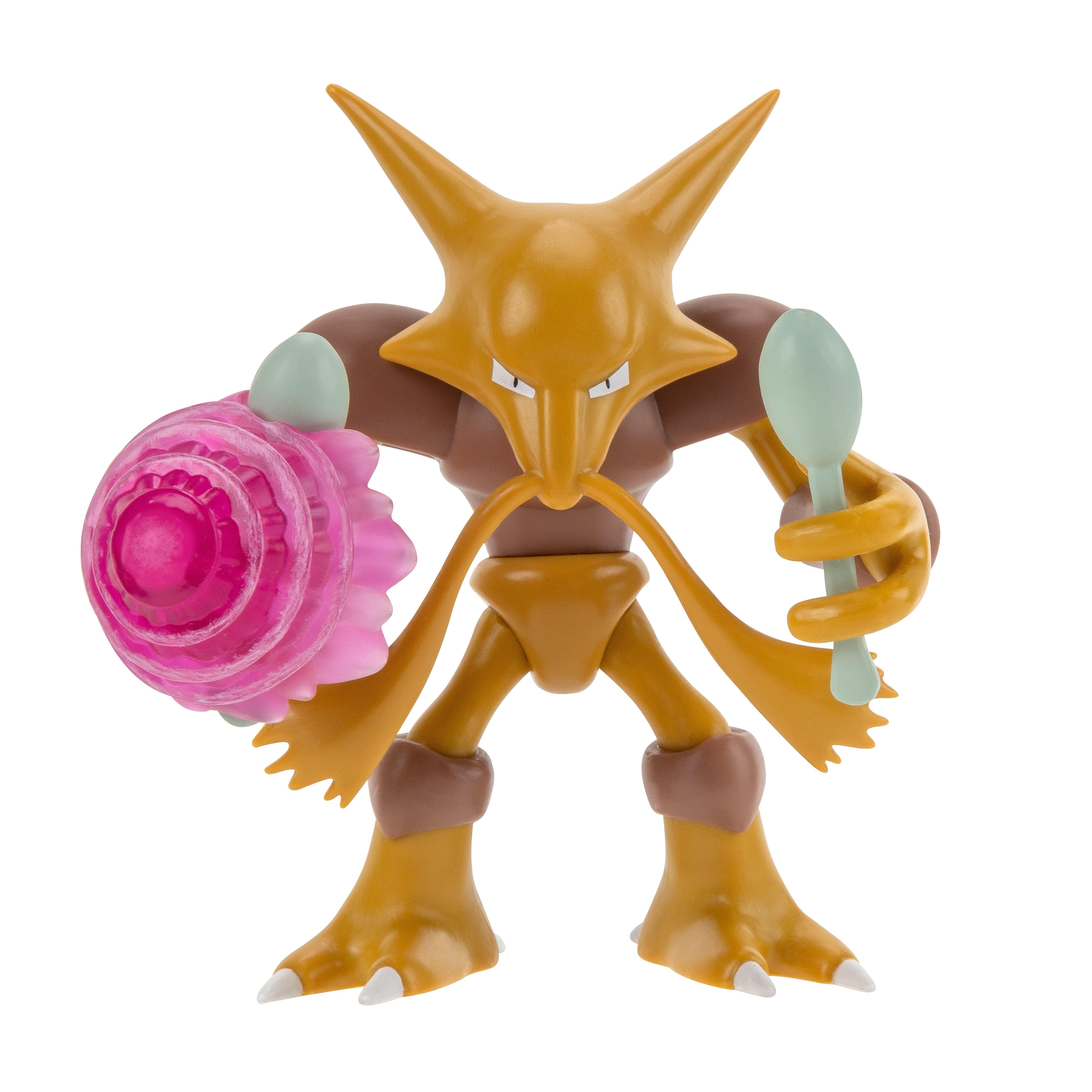 Jazwares Pokemon Alakazam 4.5-in Battle Feature Figure