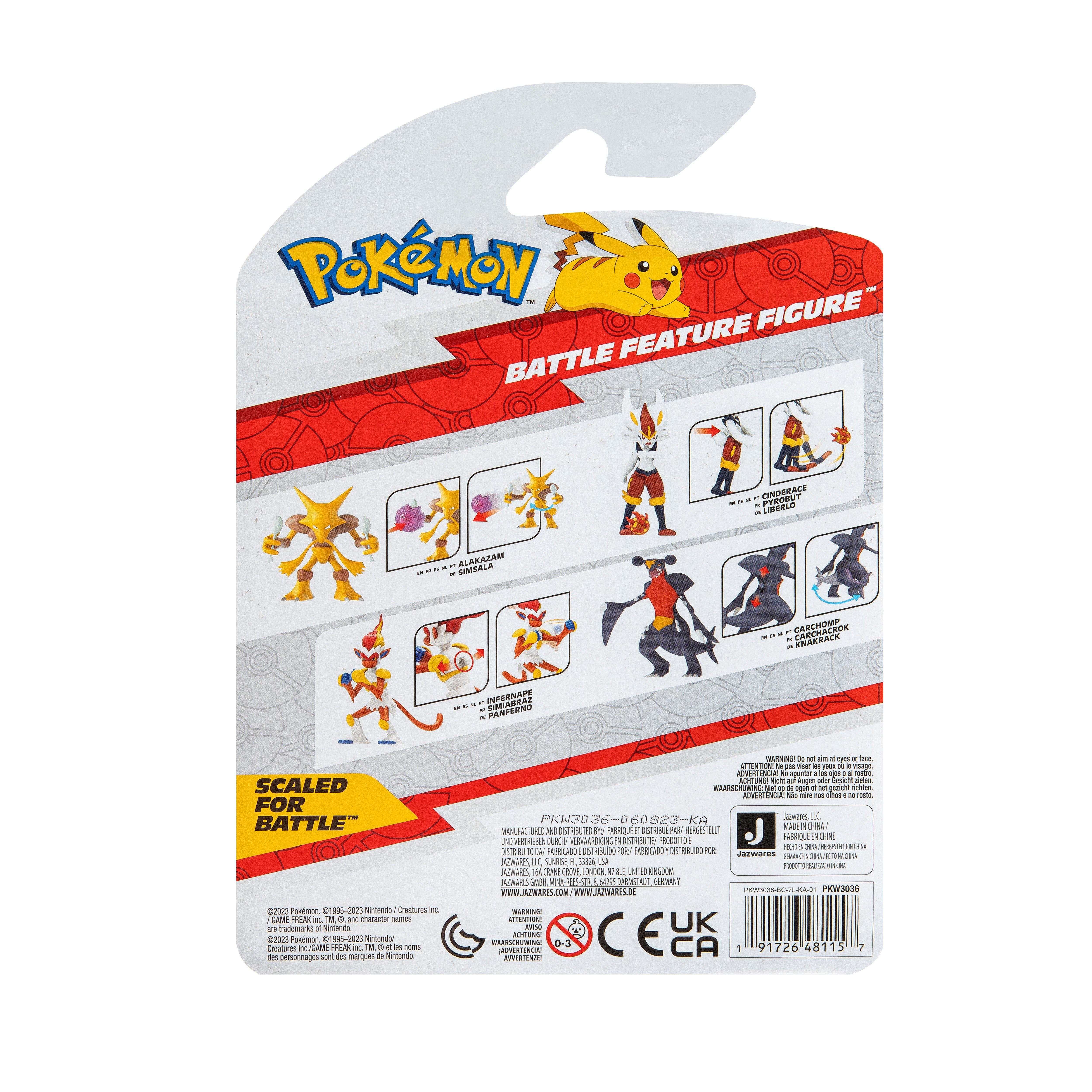 Jazwares Pokemon Alakazam 4.5-in Battle Feature Figure