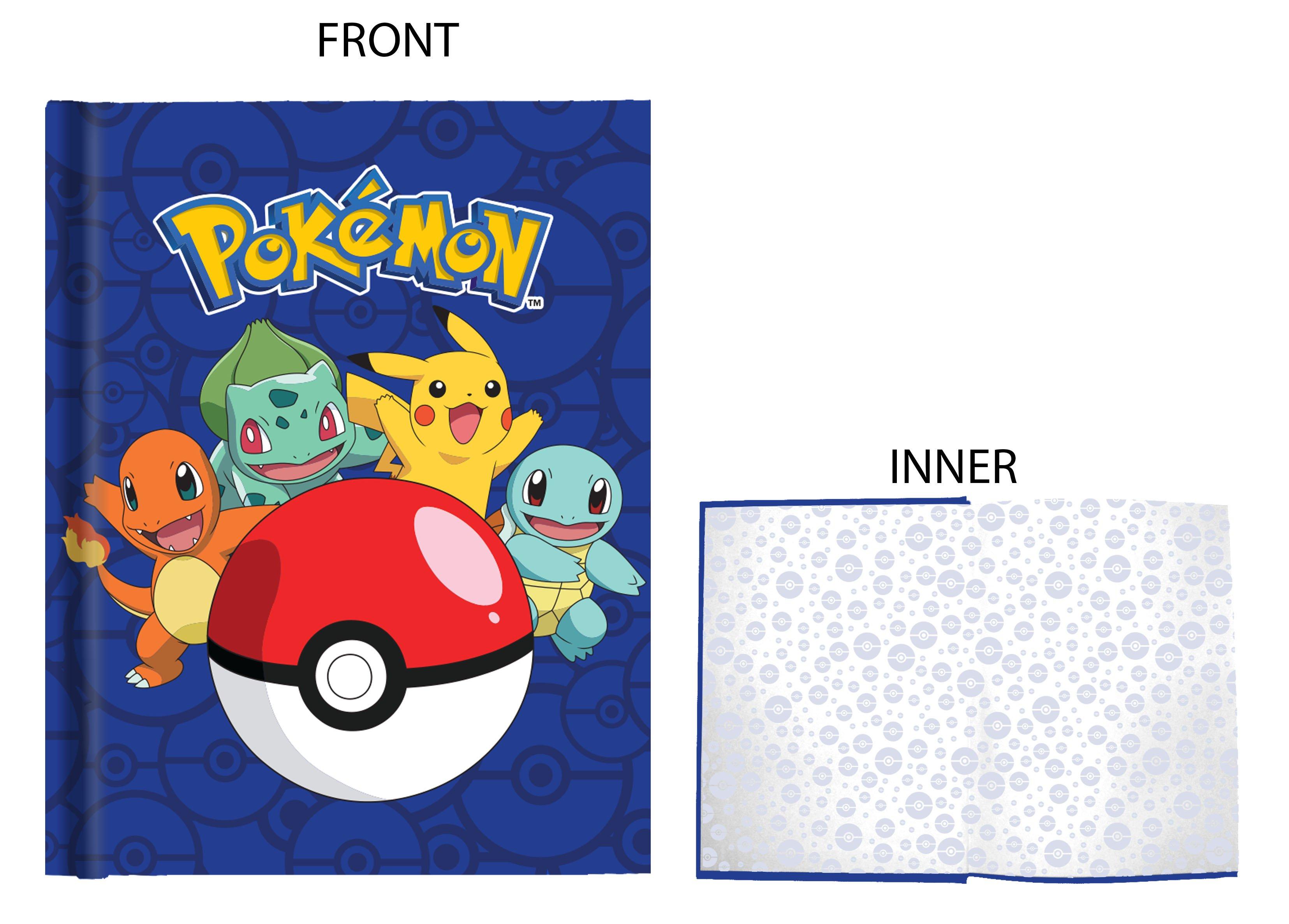 Pokemon Starters with Pokeball Logo 6-in x 8-in Hard Cover Journal