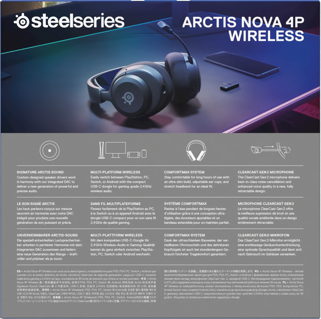 SteelSeries Arctis Nova 4P Wireless Gaming Headset for PC, Switch, Meta  Quest 2, PlayStation | GameStop