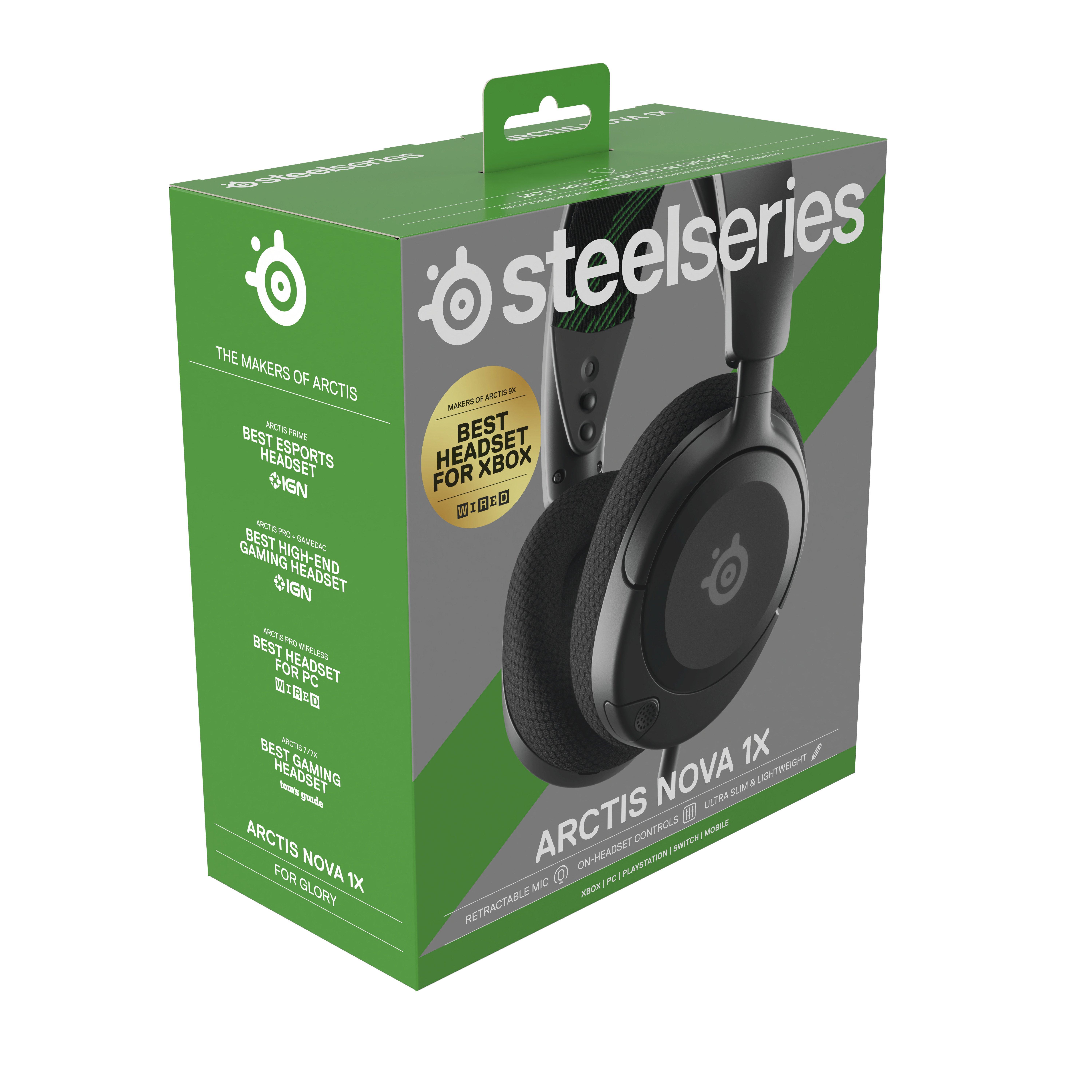 SteelSeries Arctis Nova 1X Lightweight Wired Gaming Headset for Xbox, PlayStation, Switch, and PC