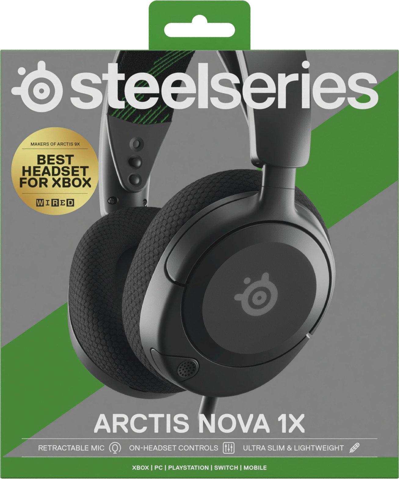 SteelSeries Arctis Nova 1X Lightweight Wired Gaming Headset for Xbox, PlayStation, Switch, and PC