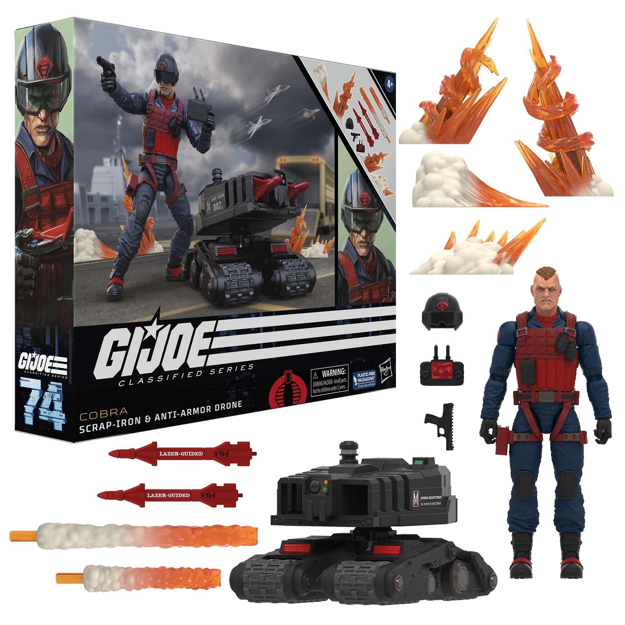 Hasbro G.I Joe Classified Series Scrap-Iron and Anti-Armor Drone 6-in Action Figure Set 2-Pack