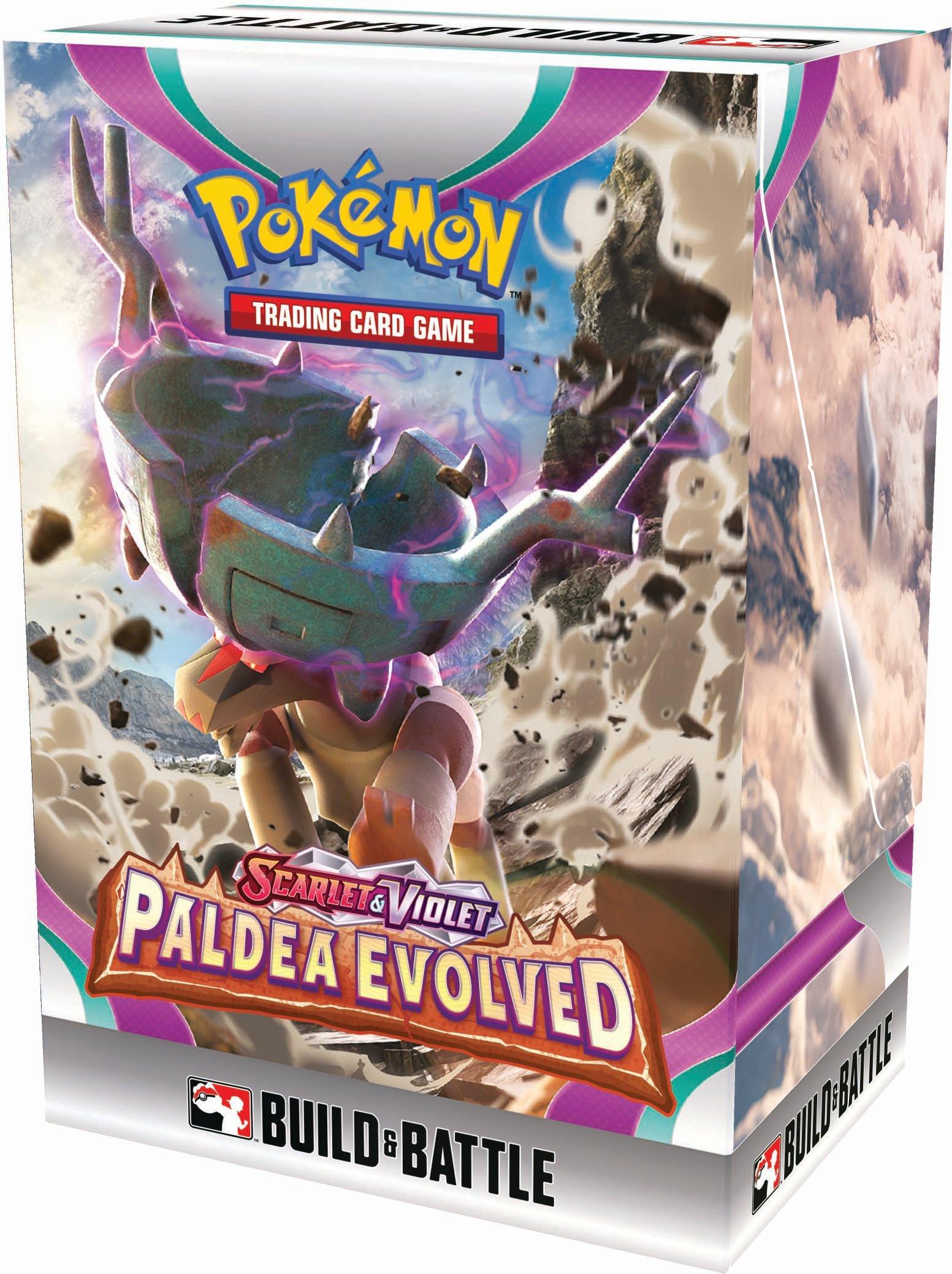  Pokemon TCG: Paldea Evolved Build & Battle Box (Prerelease Kit)  - 4 Packs, Promos : Toys & Games