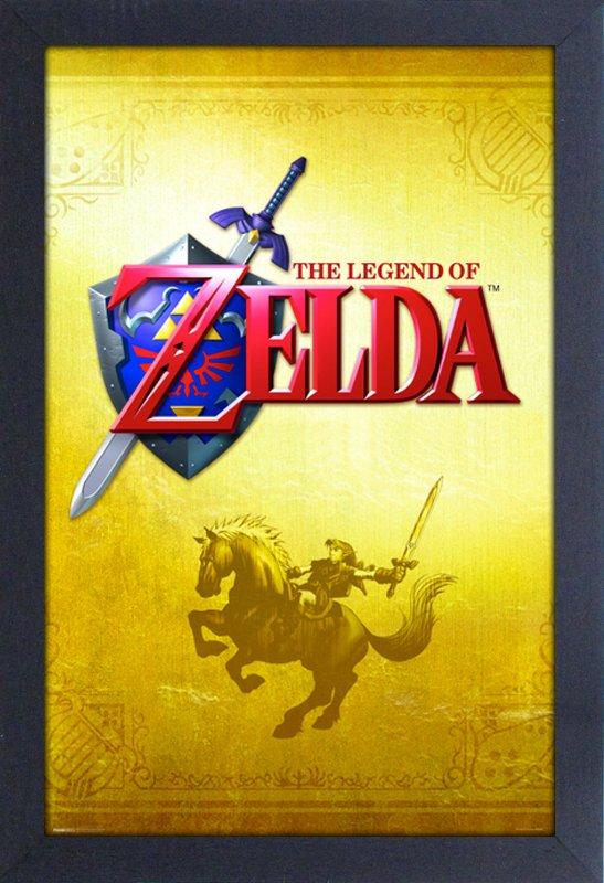 The Legend of Zelda Gold 11-in x 17-in Framed Poster