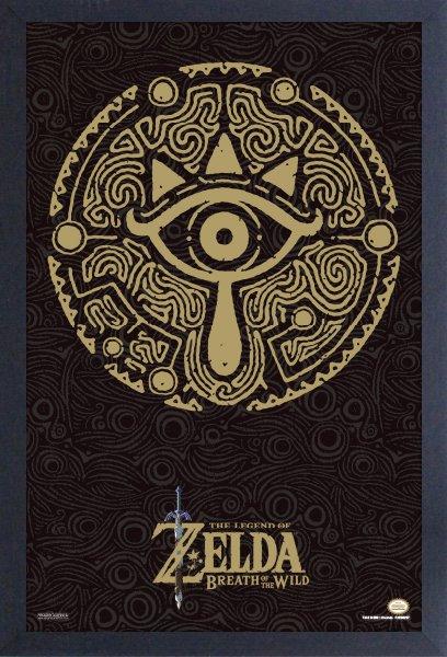 The Legend of Zelda Breath of The Wild Sheikah Eye 11-in x 17-in Framed Poster