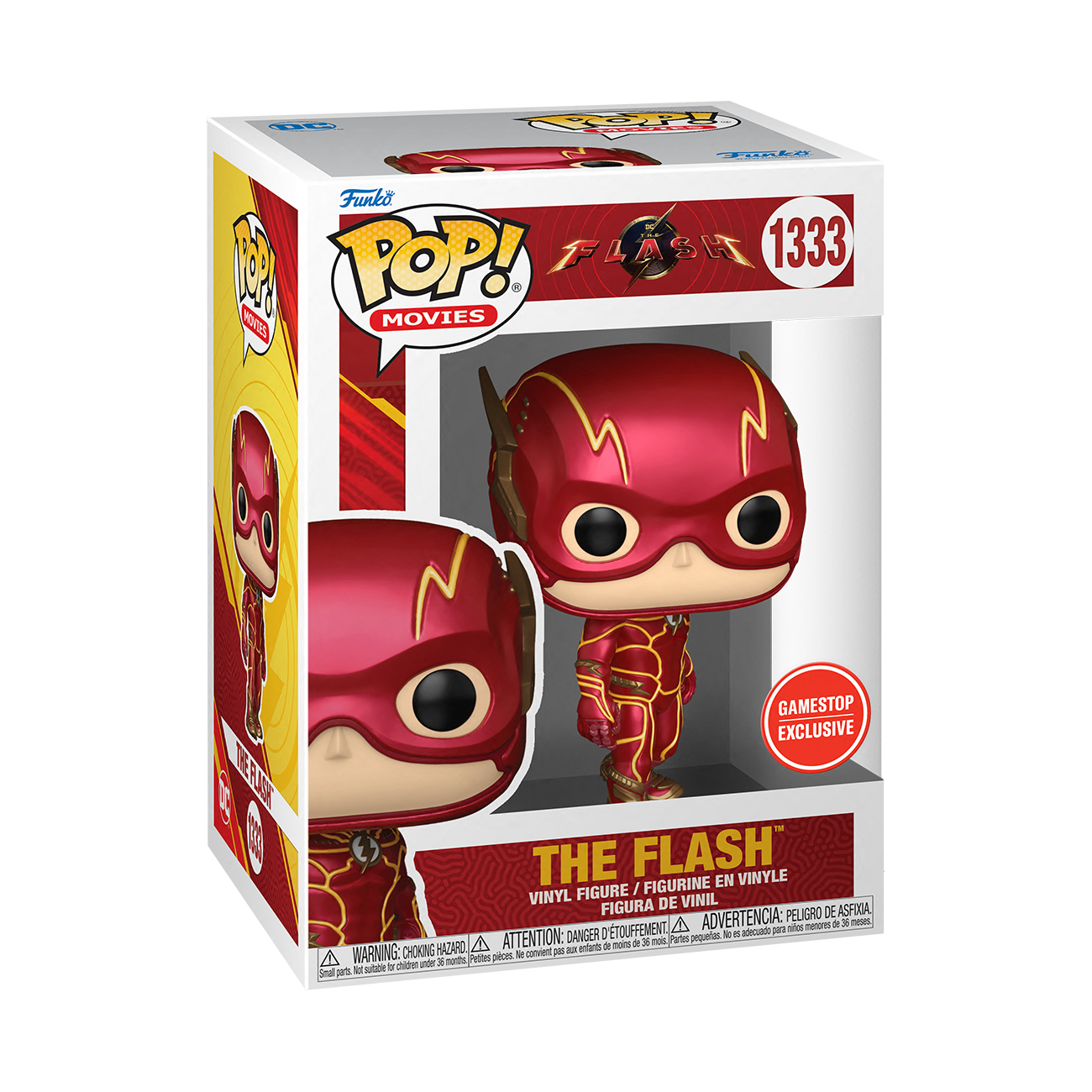 Funko POP! Movies: Flash -The Flash (Metallic Suit) 4-in Figure GameStop Exclusive |