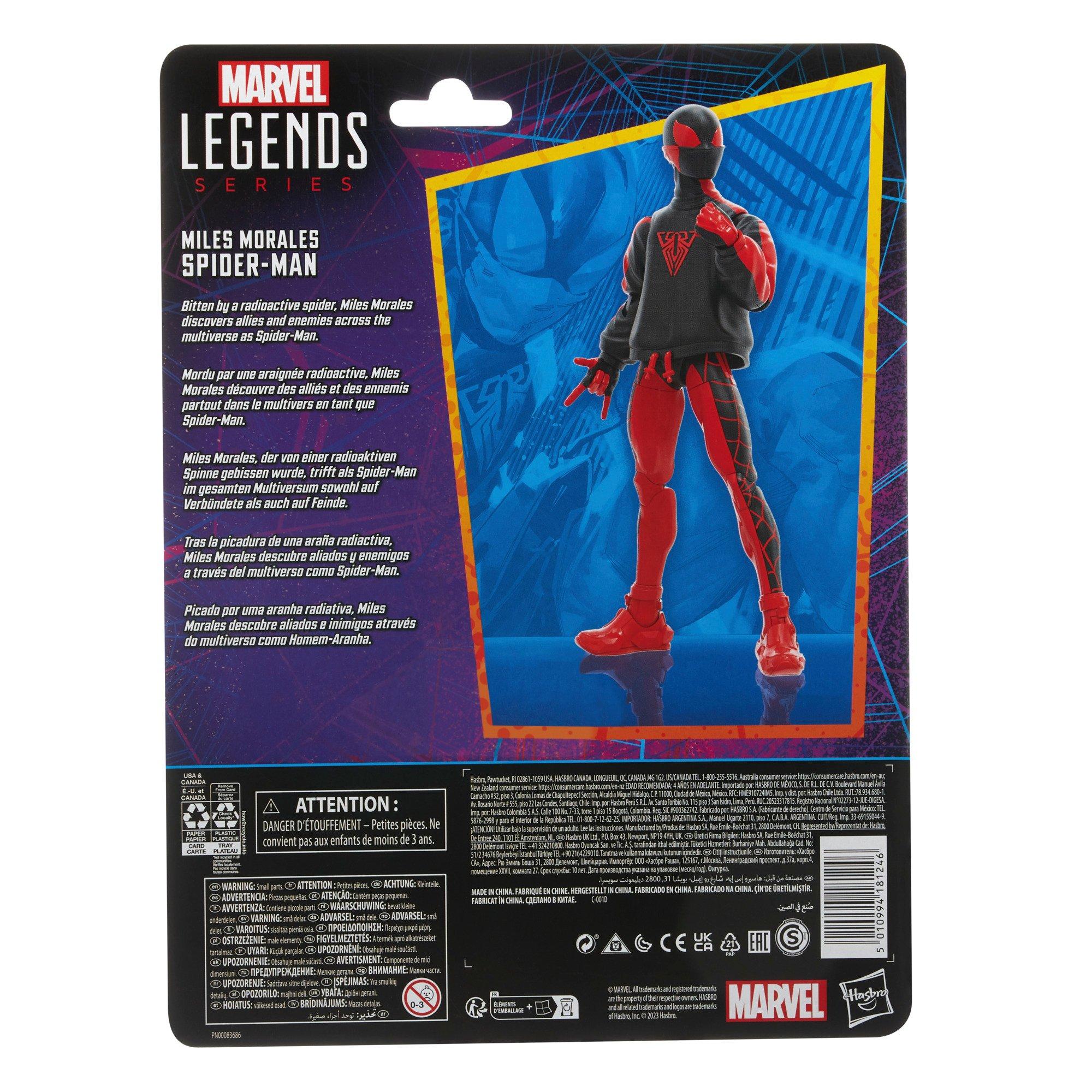  Marvel Spider-Man 6-inch Legends Series Ultimate Spider-Men:  Miles Morales : Toys & Games