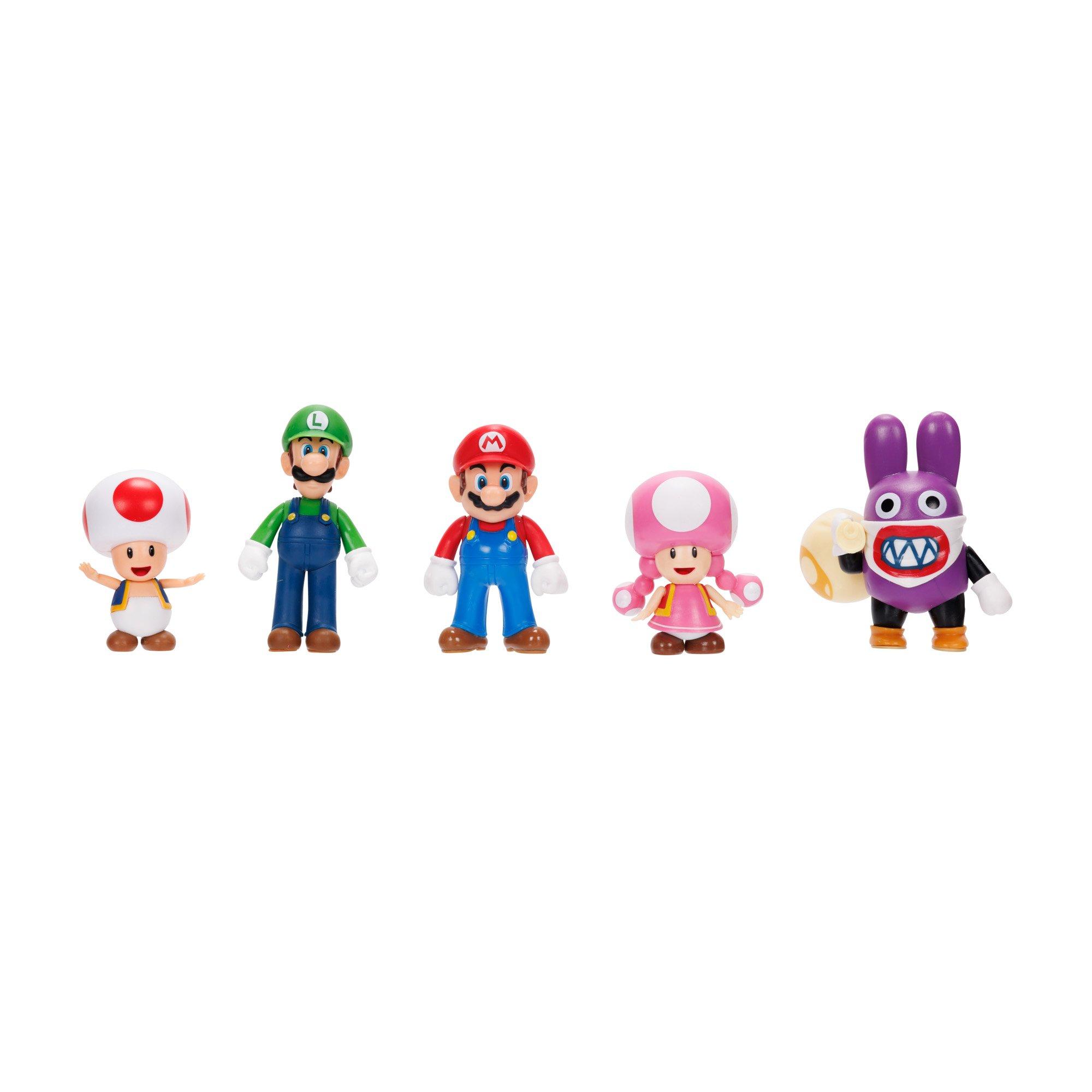 Jakks Pacific Super Mario Playable Characters 2.5-in Figures 5-Pack ...