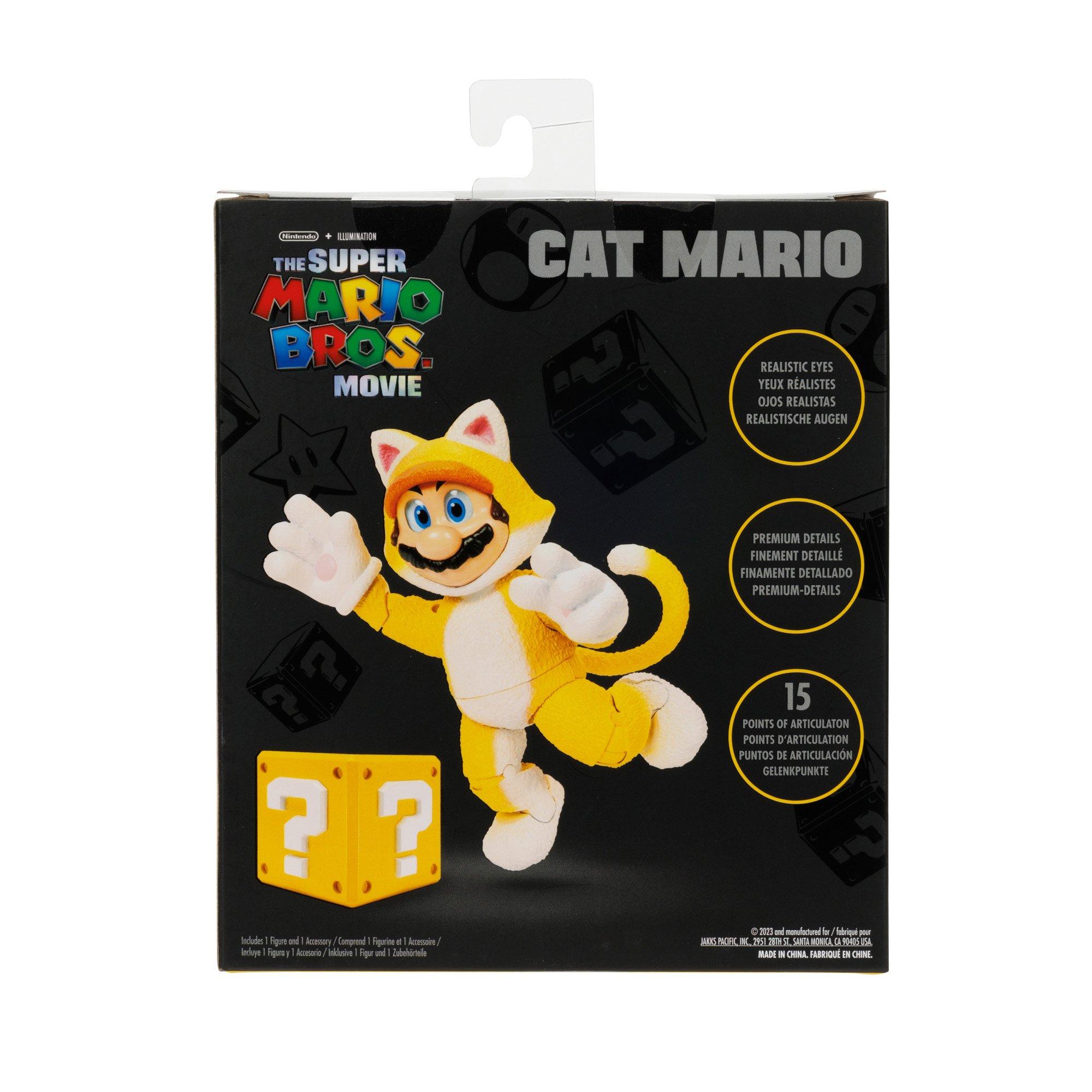 World of Nintendo Super Mario Cat Mario Action Figure with Super