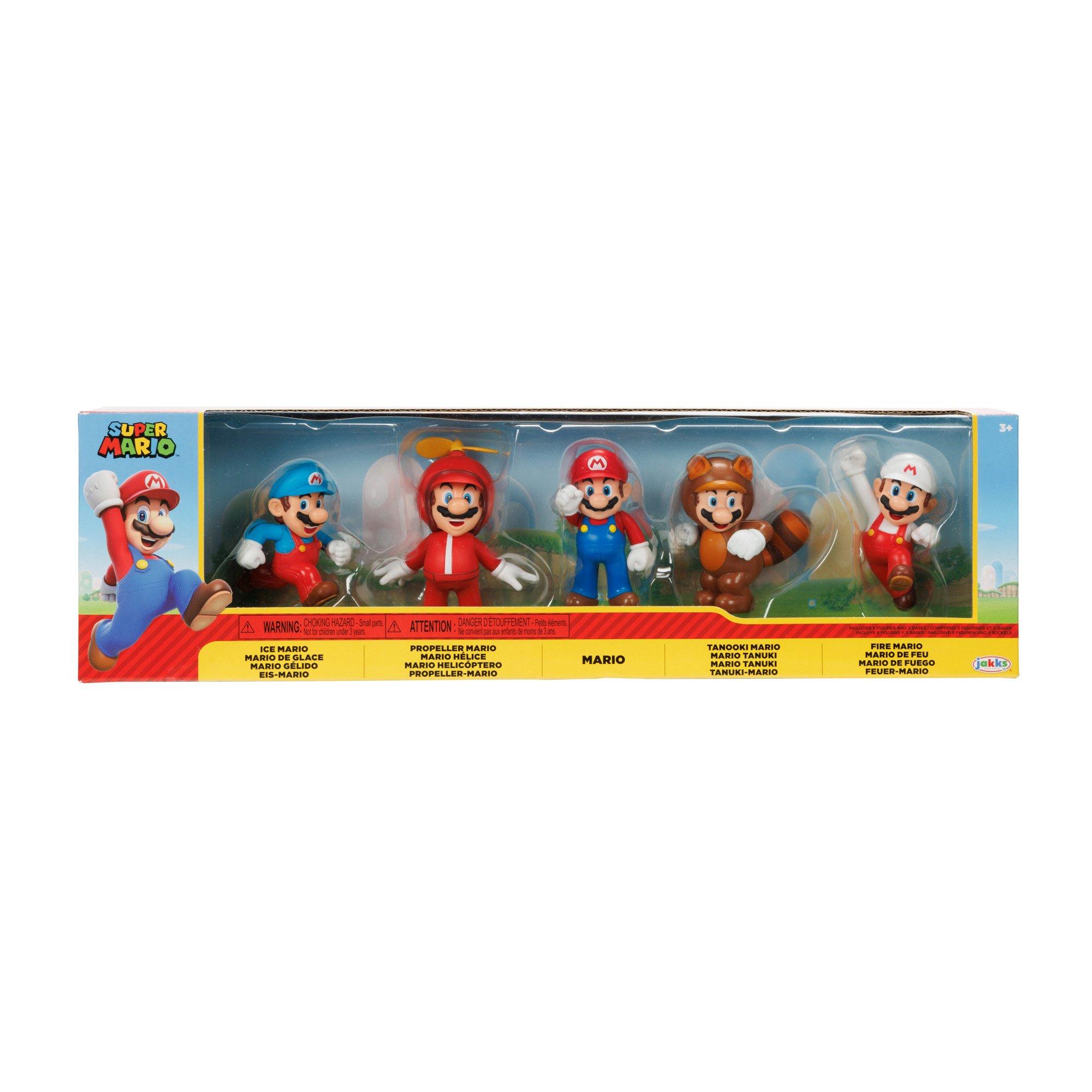 Jakks Pacific Super Mario - Mario 2.5-in Figure Set 5-Pack GameStop Exclusive