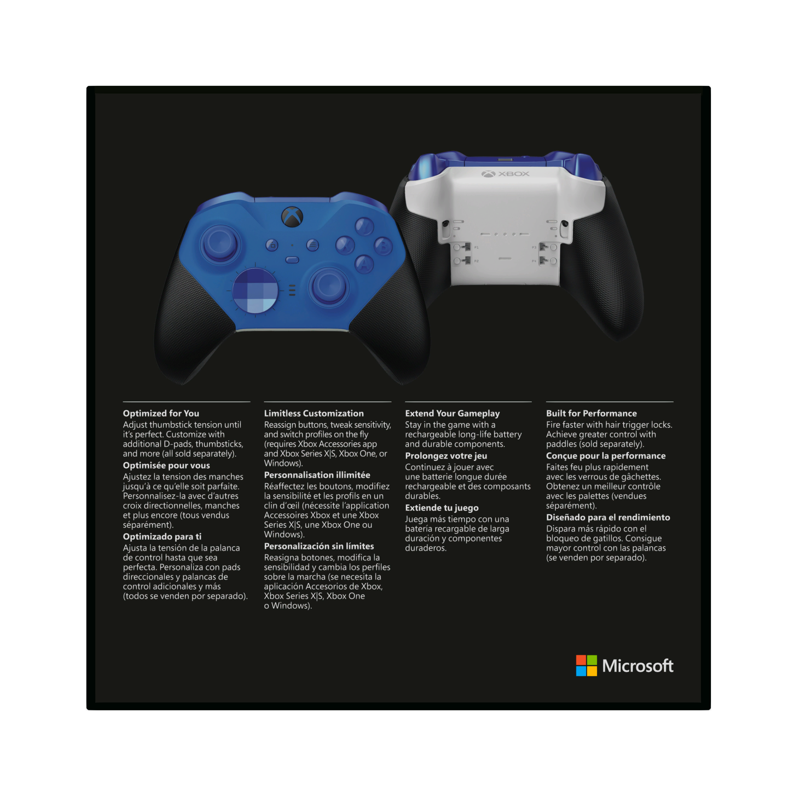 Xbox Elite Wireless Controller Series 2 Core (Blue) - JB Hi-Fi