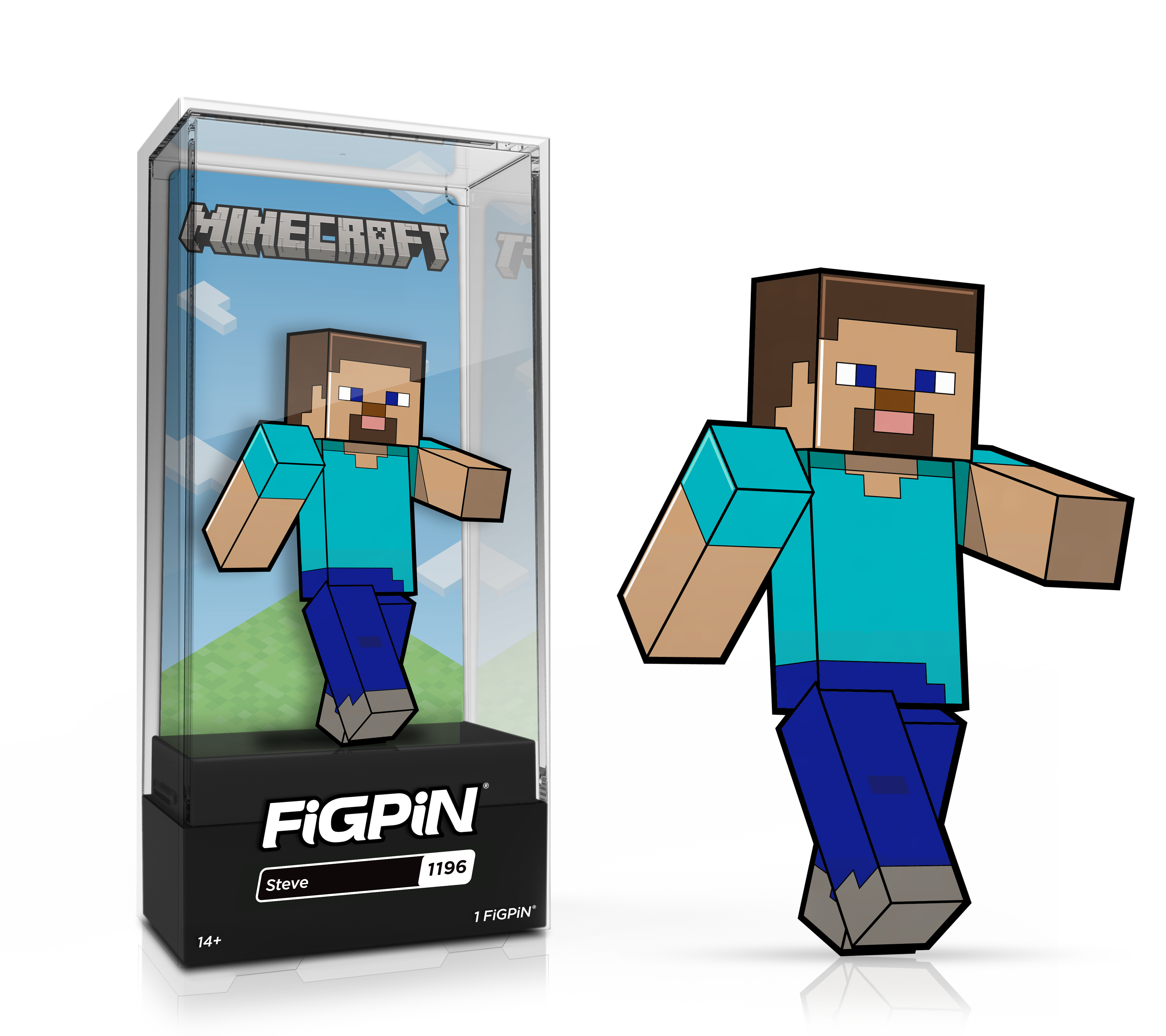 FiGPiN Minecraft Steve 3-in Collectible Enamel Pin