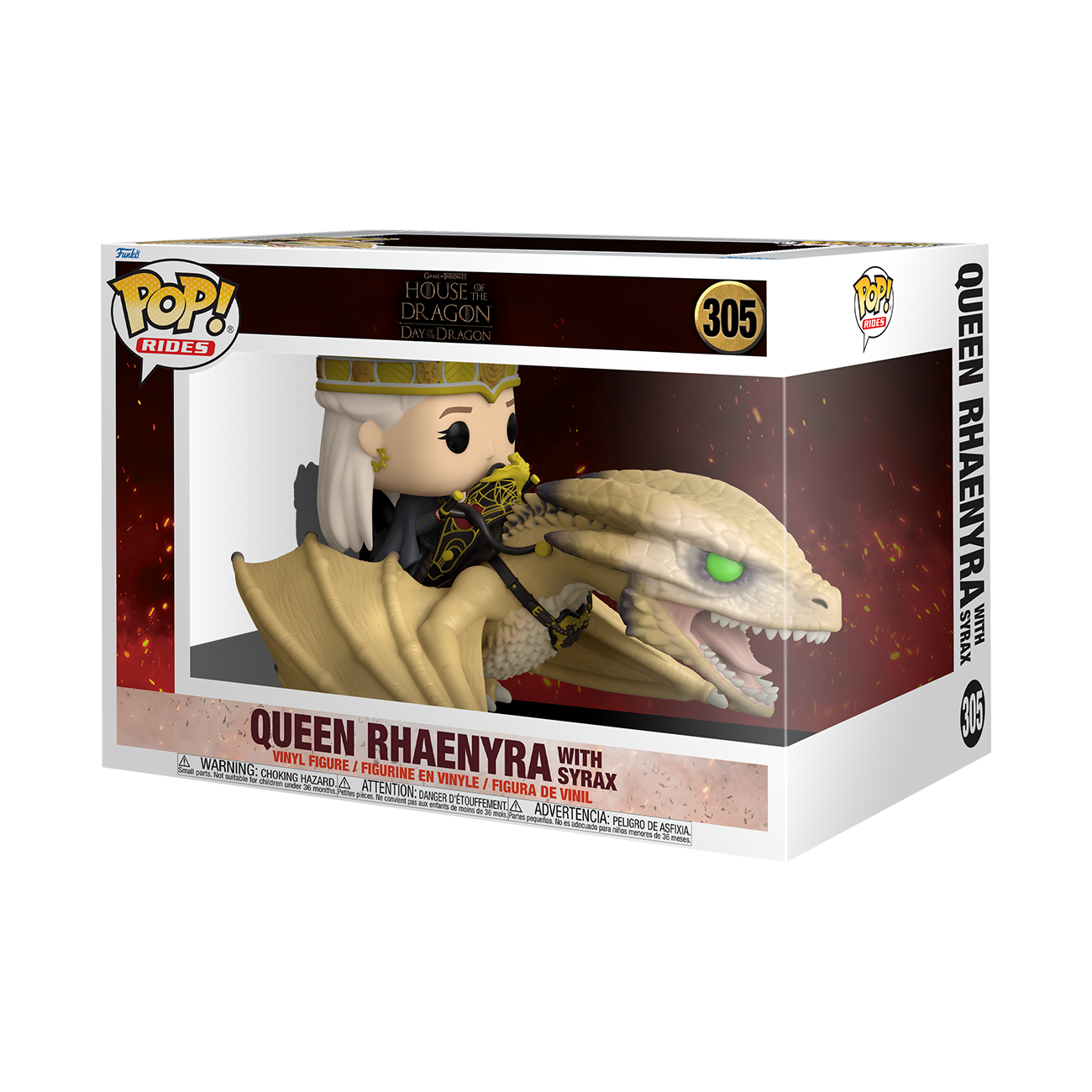 Funko POP! Ride Deluxe: Game of Thrones: House of the Dragon Queen Rhaenyra  with Syrax 5-in Vinyl Figure