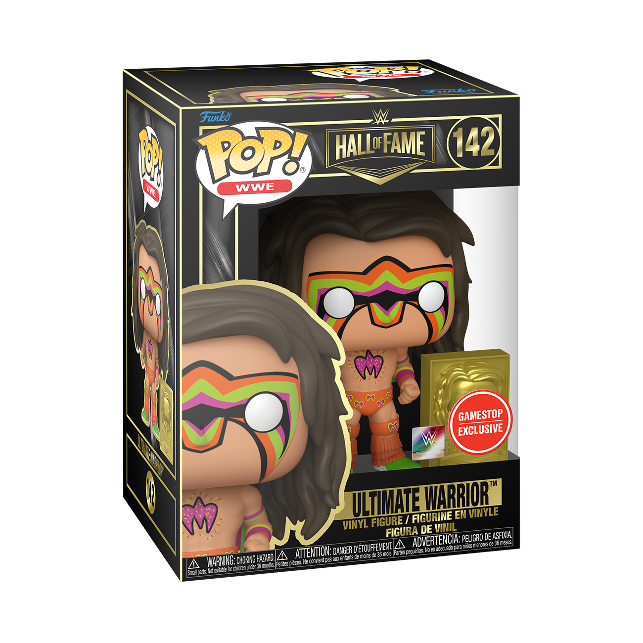 Funko POP! WWE Hall of Fame Ultimate Warrior 4.10-in Vinyl Figure GameStop Exclusive