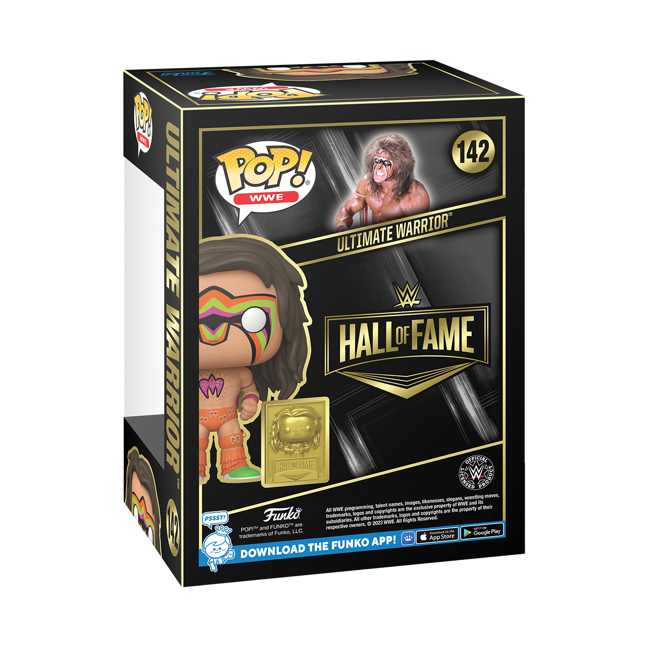 Funko POP! WWE Hall of Fame Ultimate Warrior 4.10-in Vinyl Figure GameStop Exclusive