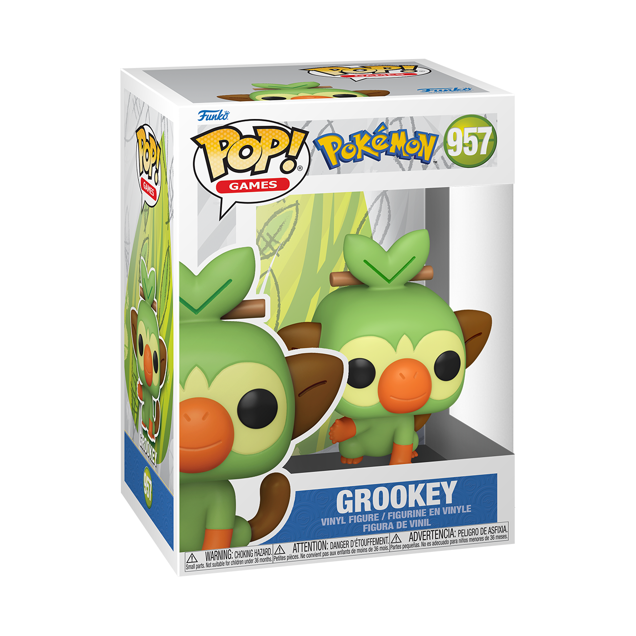 Funko POP! Games: Pokemon Grookey 3.65-in Vinyl Figure