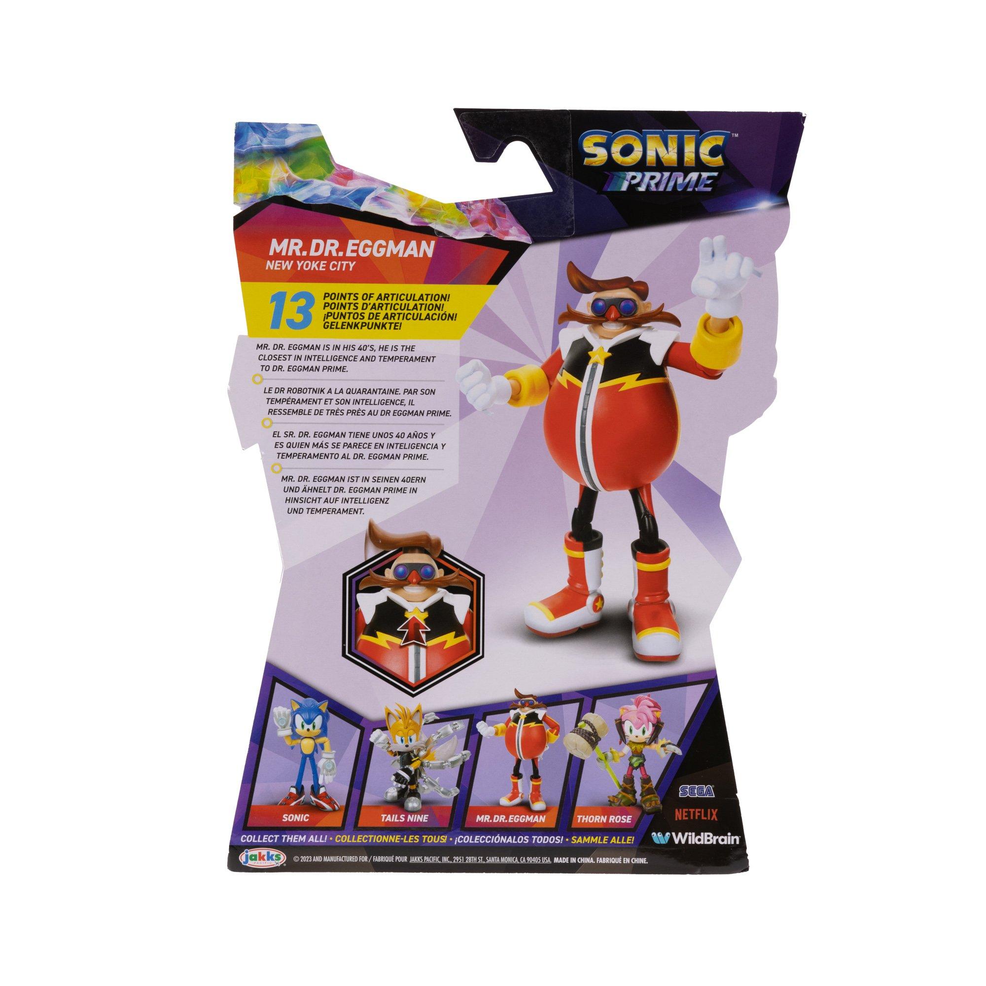 Action Figures Boneco Sonic Prime Netflix Articulado Eggman