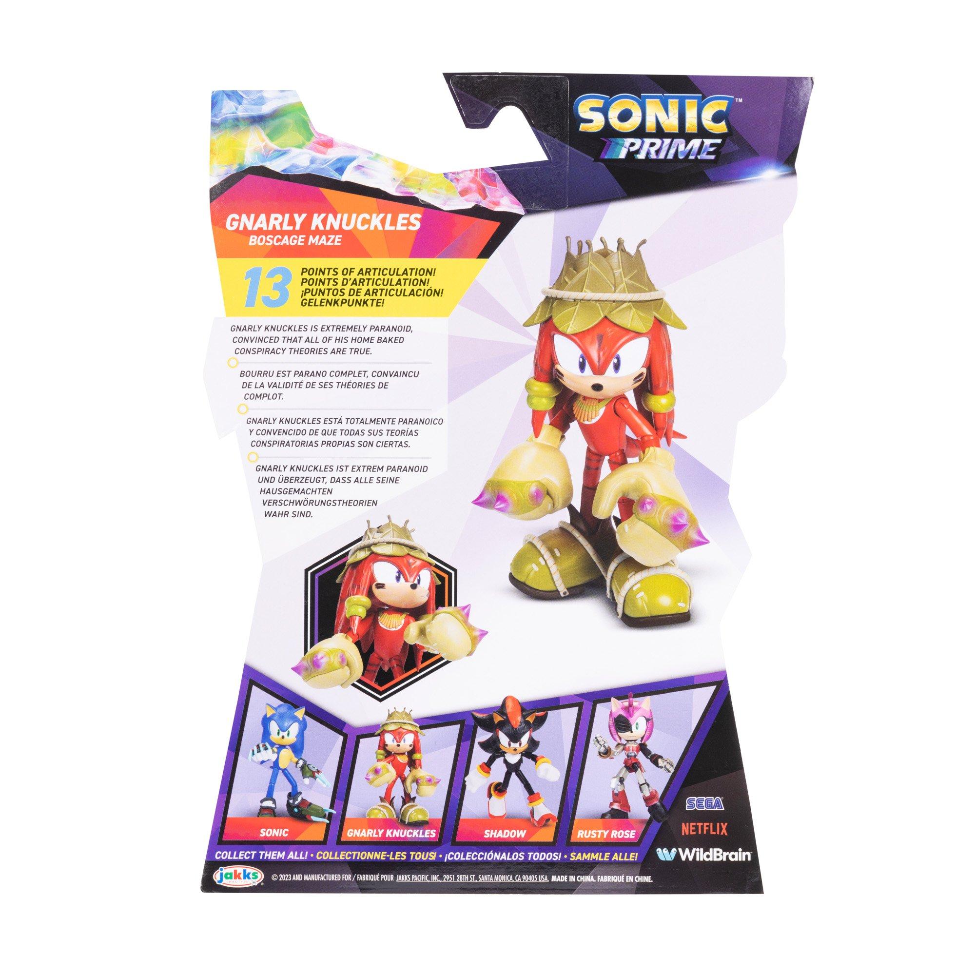 Boneco Figure Sonic Prime Netflix Articulado Gnarly Knuckles