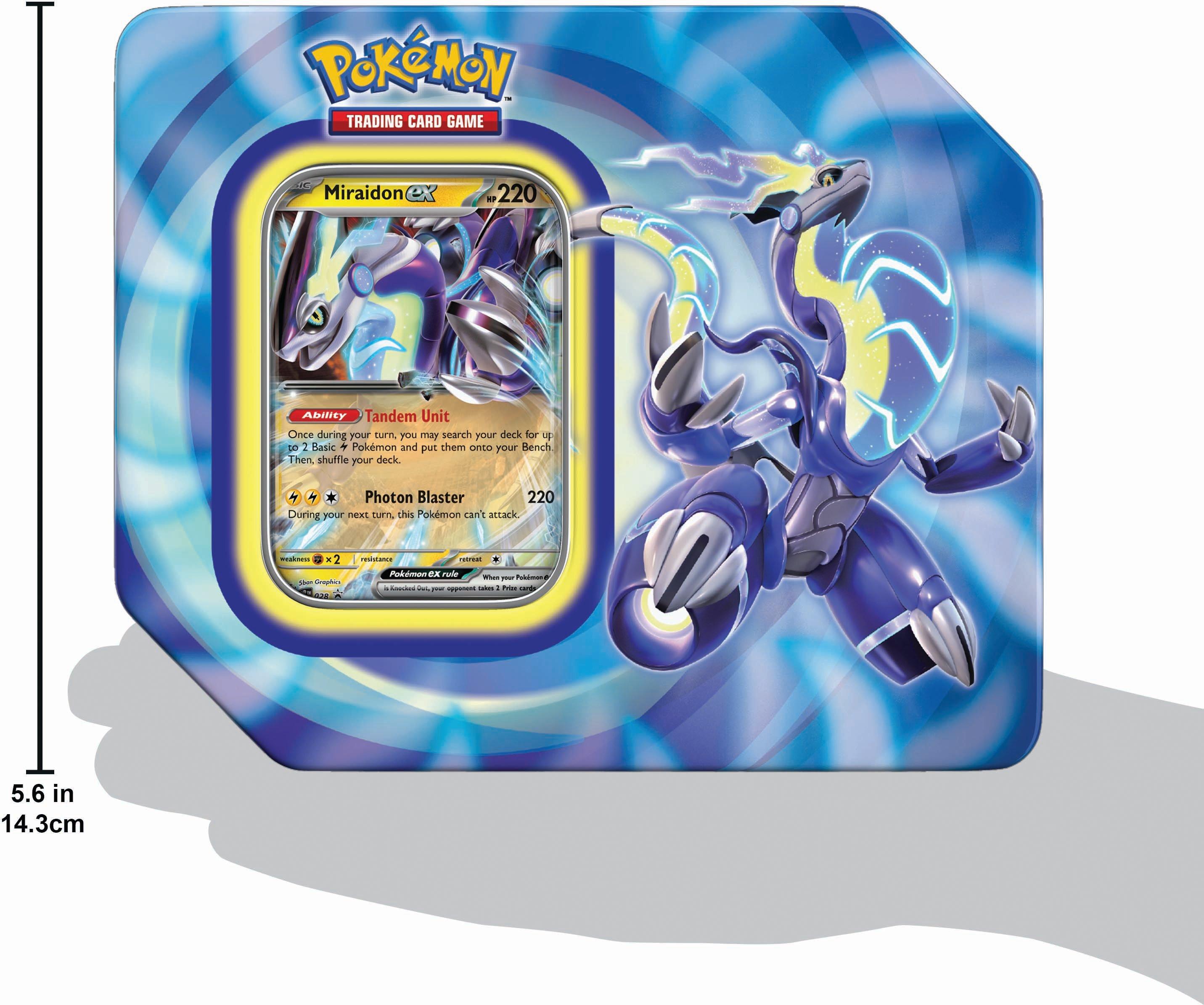 Pokemon Trading Card Game: Paldea Legends Koraidon ex OR Miraidon ex Tin (Styles May Vary