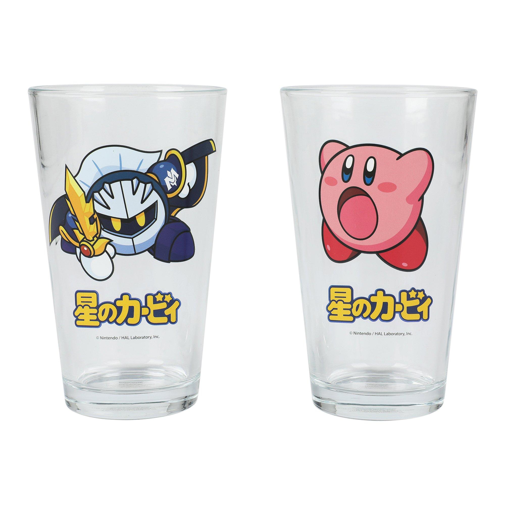 Kirby and Meta Knight 16 oz. Pint Glass Set 2-Pack