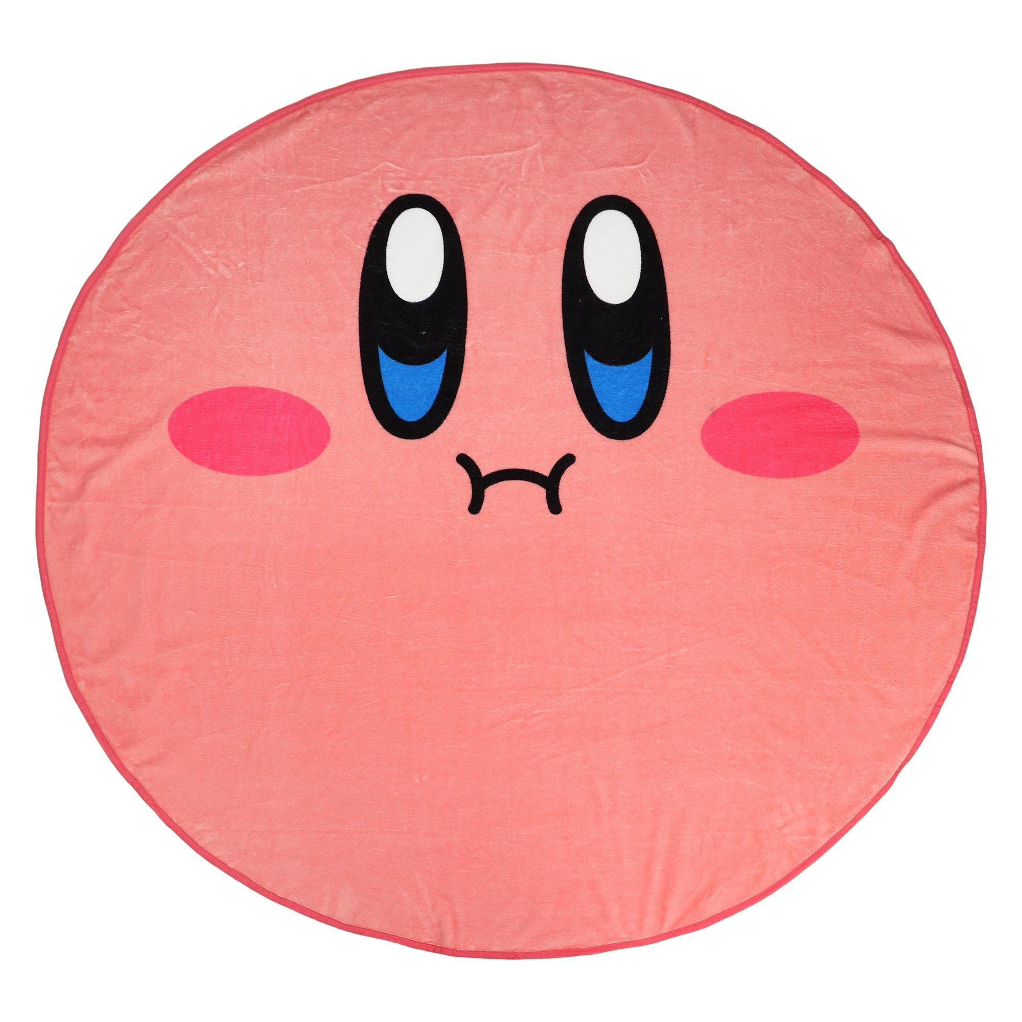 Kirby Round Face Digital Print Throw Blanket