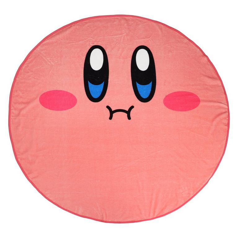 Kirby Round Face Digital Print Throw Blanket