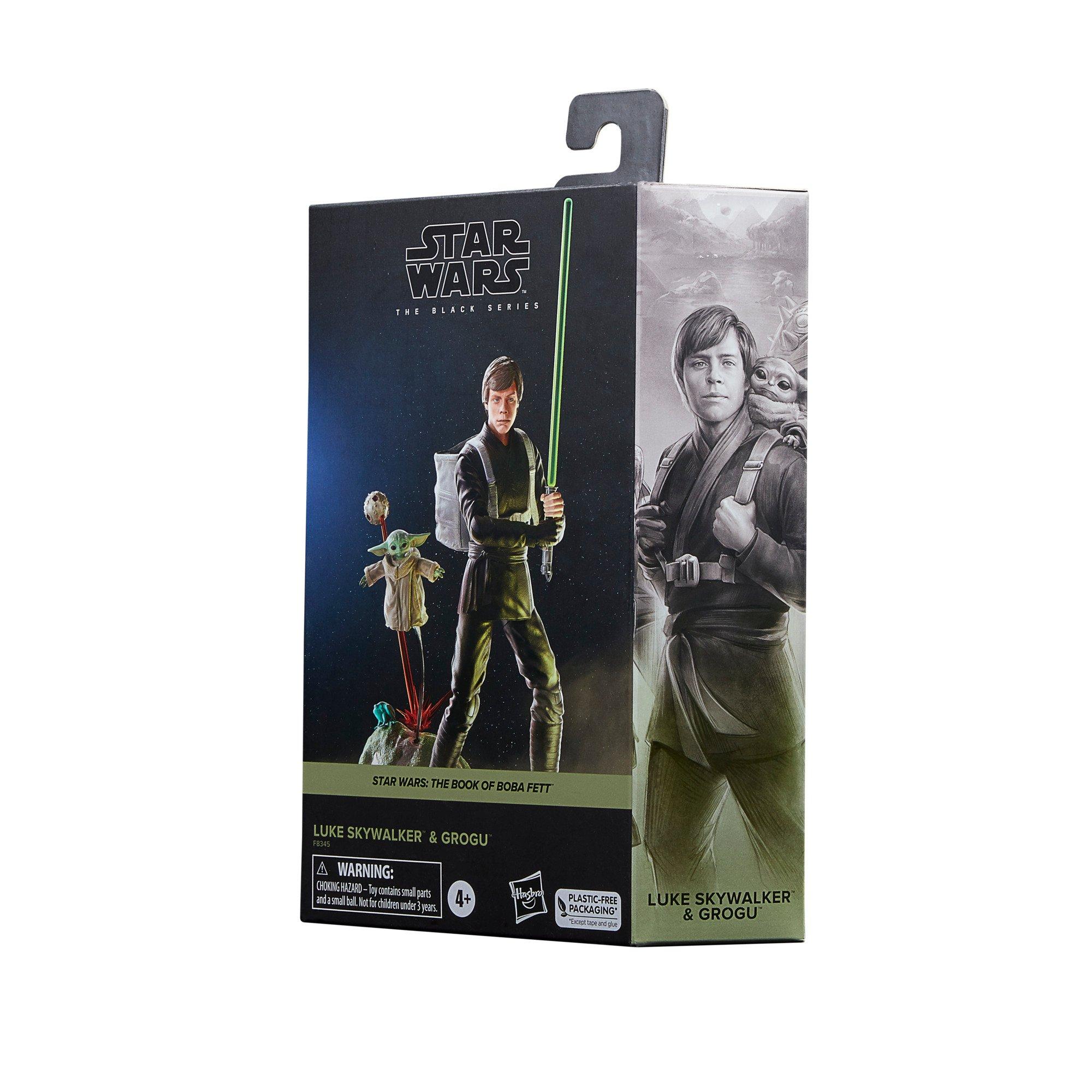 Hasbro Star Wars The Black Series Star Wars: The Book of Boba Fett Luke Skywalker and Grogu 6-in Action Figure Set 2-Pack