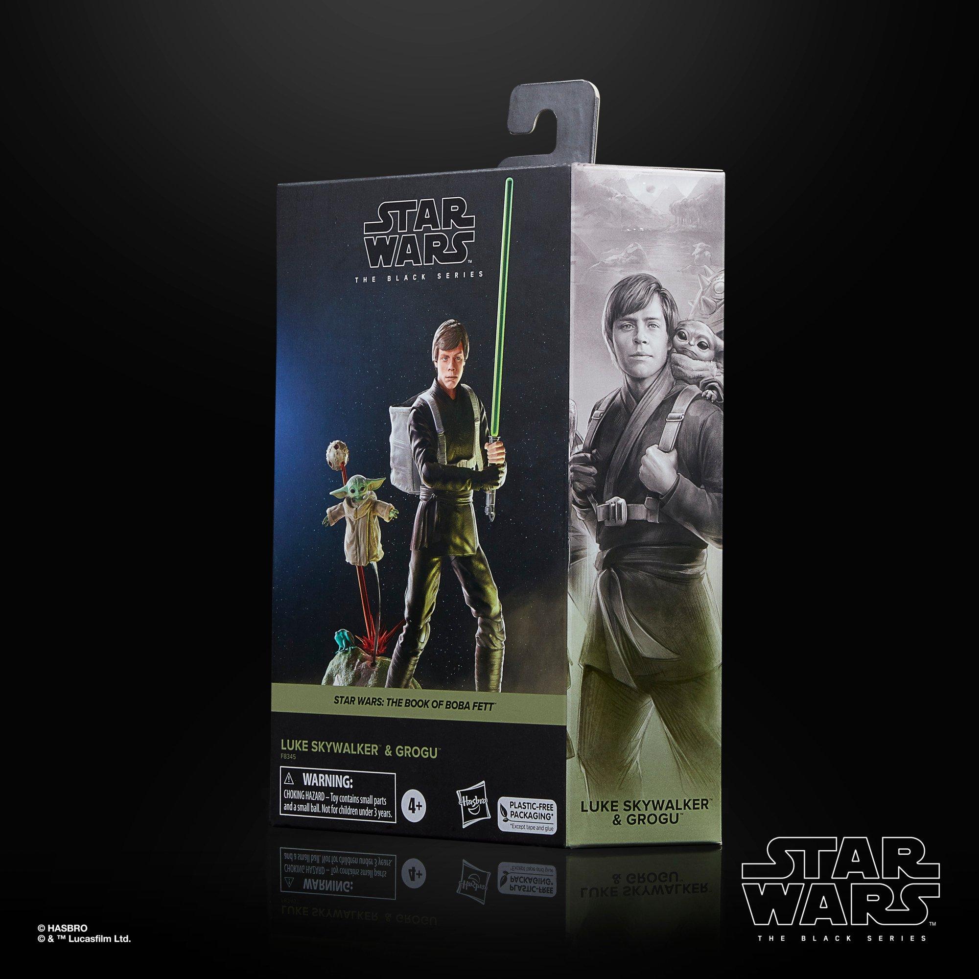 Hasbro Star Wars The Black Series Star Wars: The Book of Boba Fett Luke Skywalker and Grogu 6-in Action Figure Set 2-Pack
