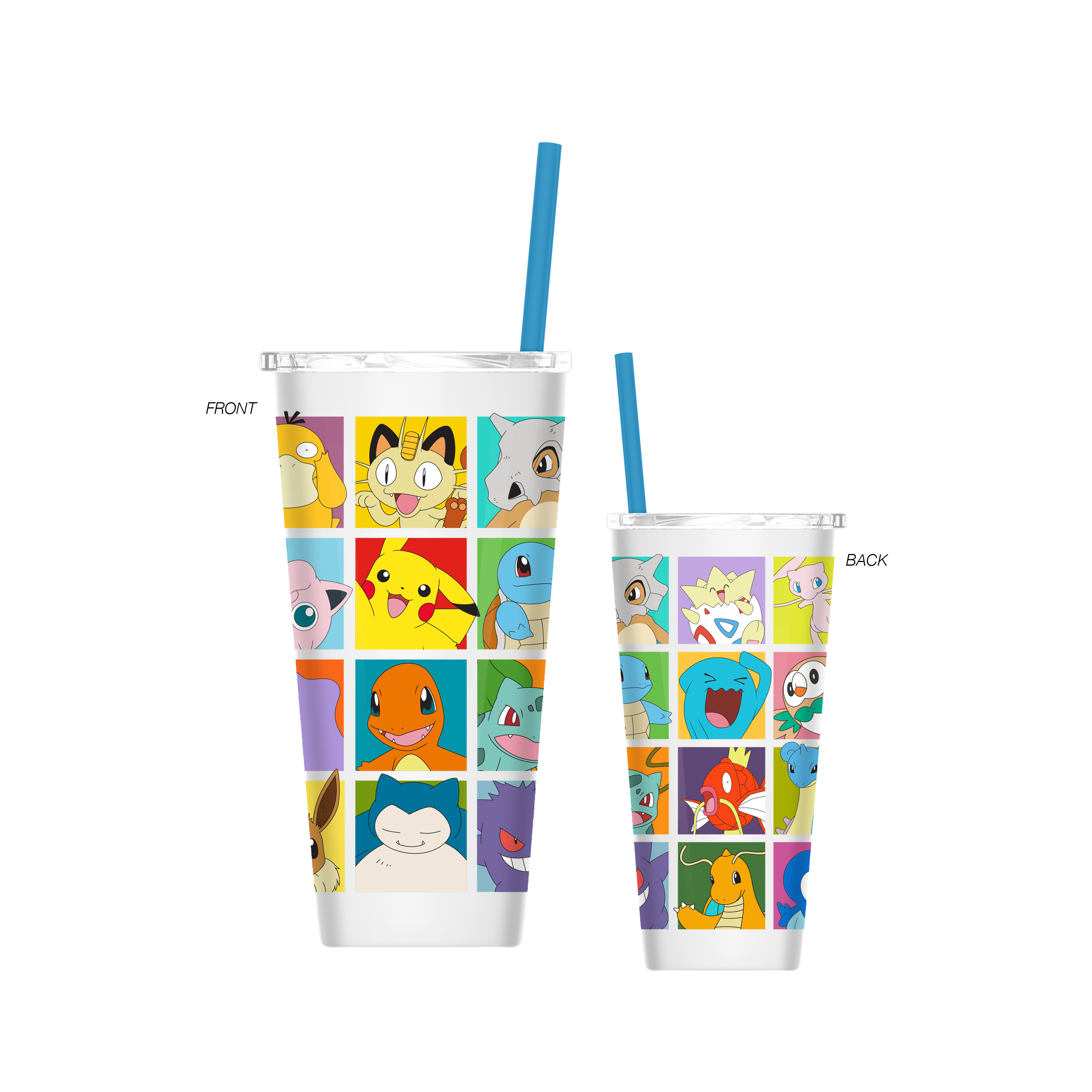 Pokemon Character Grid 22oz Double Walled Stainless Steel Tumbler
