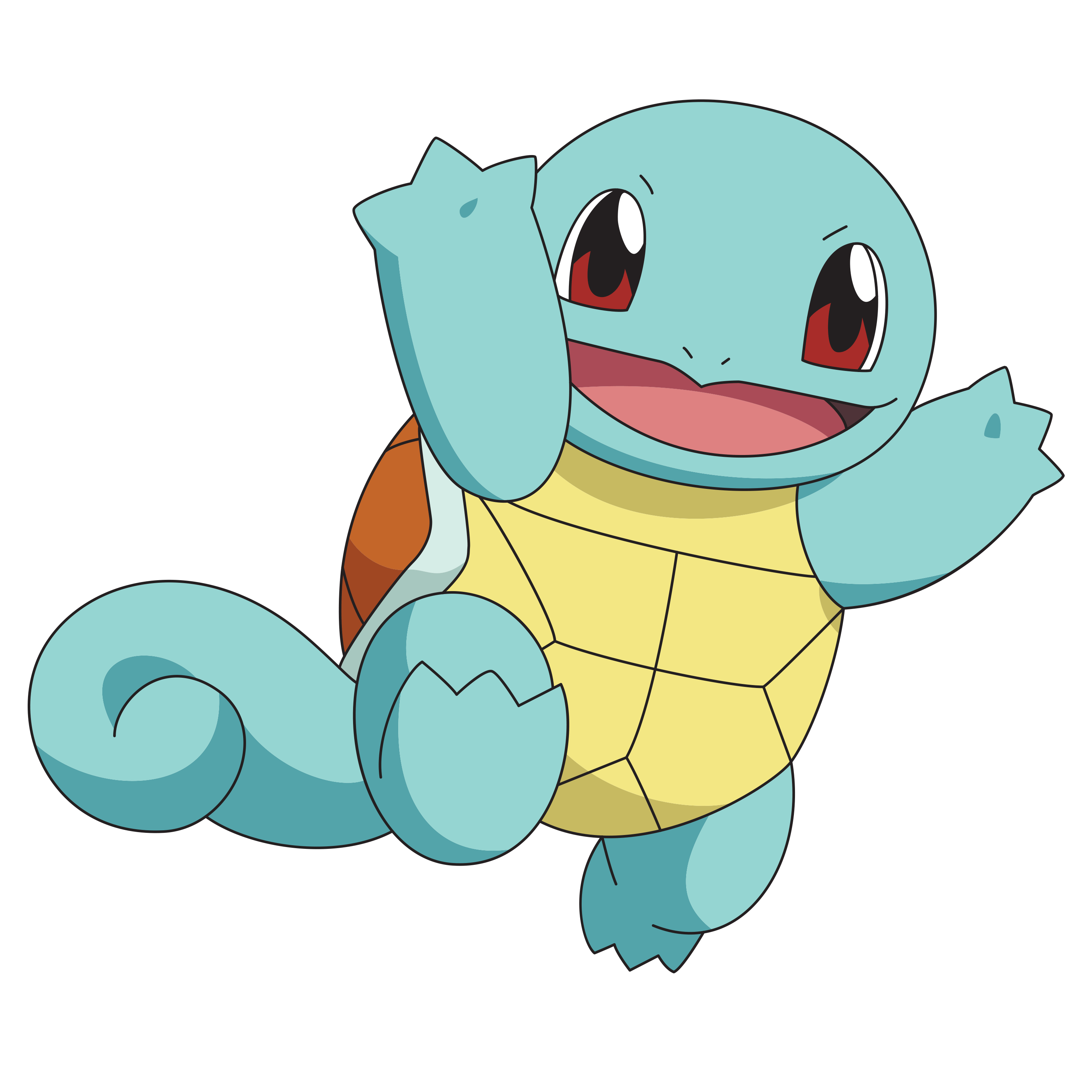 Pokemon Squirtle Jump MDF Die Cut Wall Art