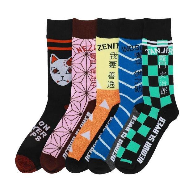 Demon Slayer Adult Crew Socks 5-Pack