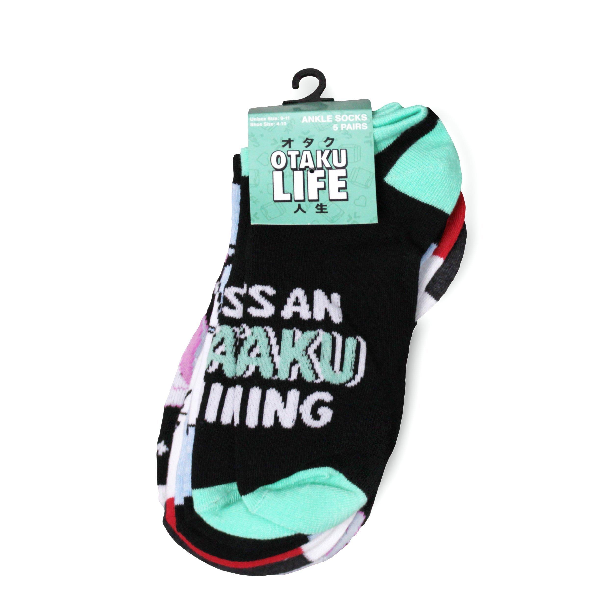Geeknet Otaku Lifestyle Ankle Socks 5-Pack GameStop Exclusive