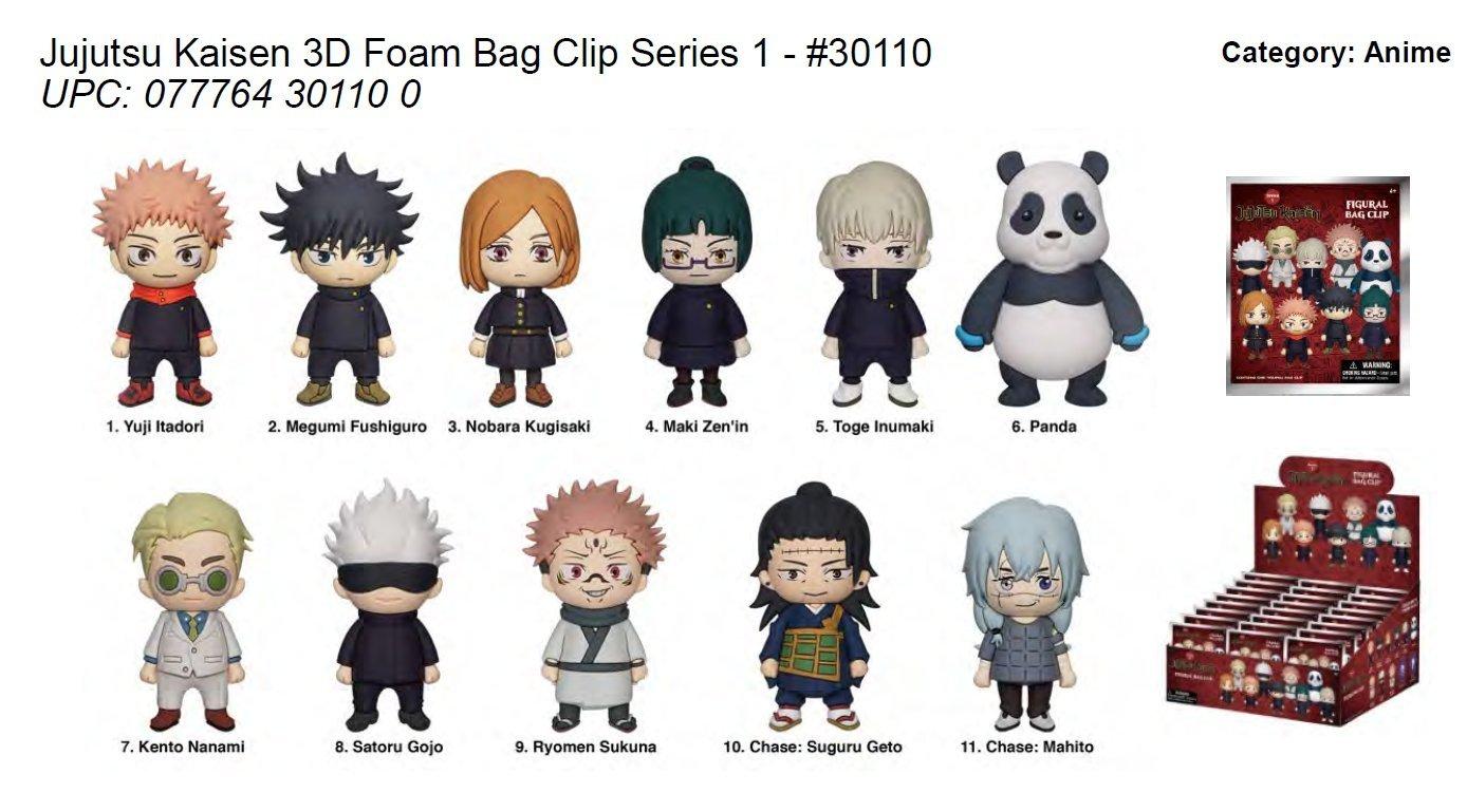 Jujutsu Kaisen | 3D Foam Bag Clip - Series 1