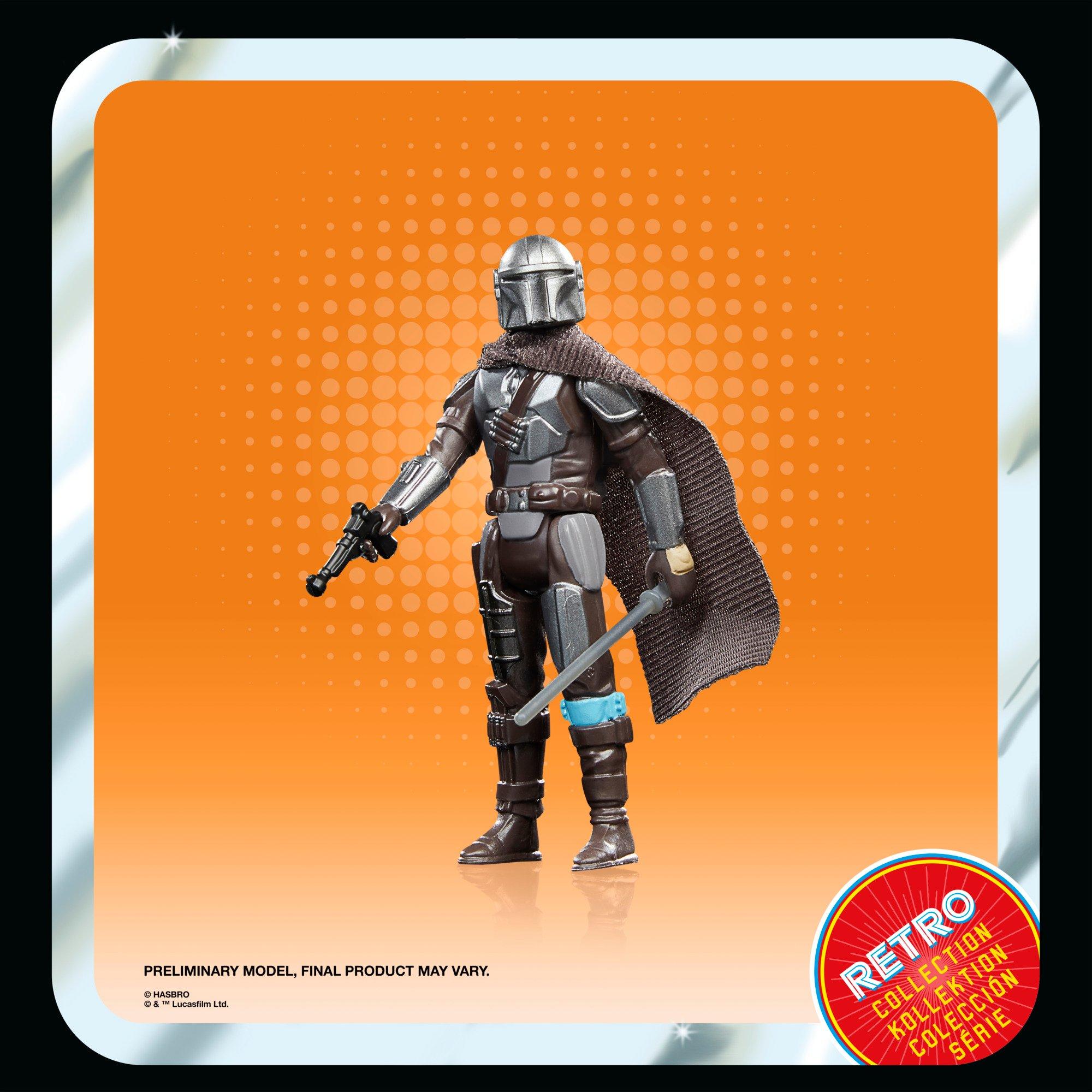  STAR WARS Retro Collection The Mandalorian (Beskar) Toy  3.75-Inch-Scale The Mandalorian Collectible Action Figure, Accessories :  Toys & Games