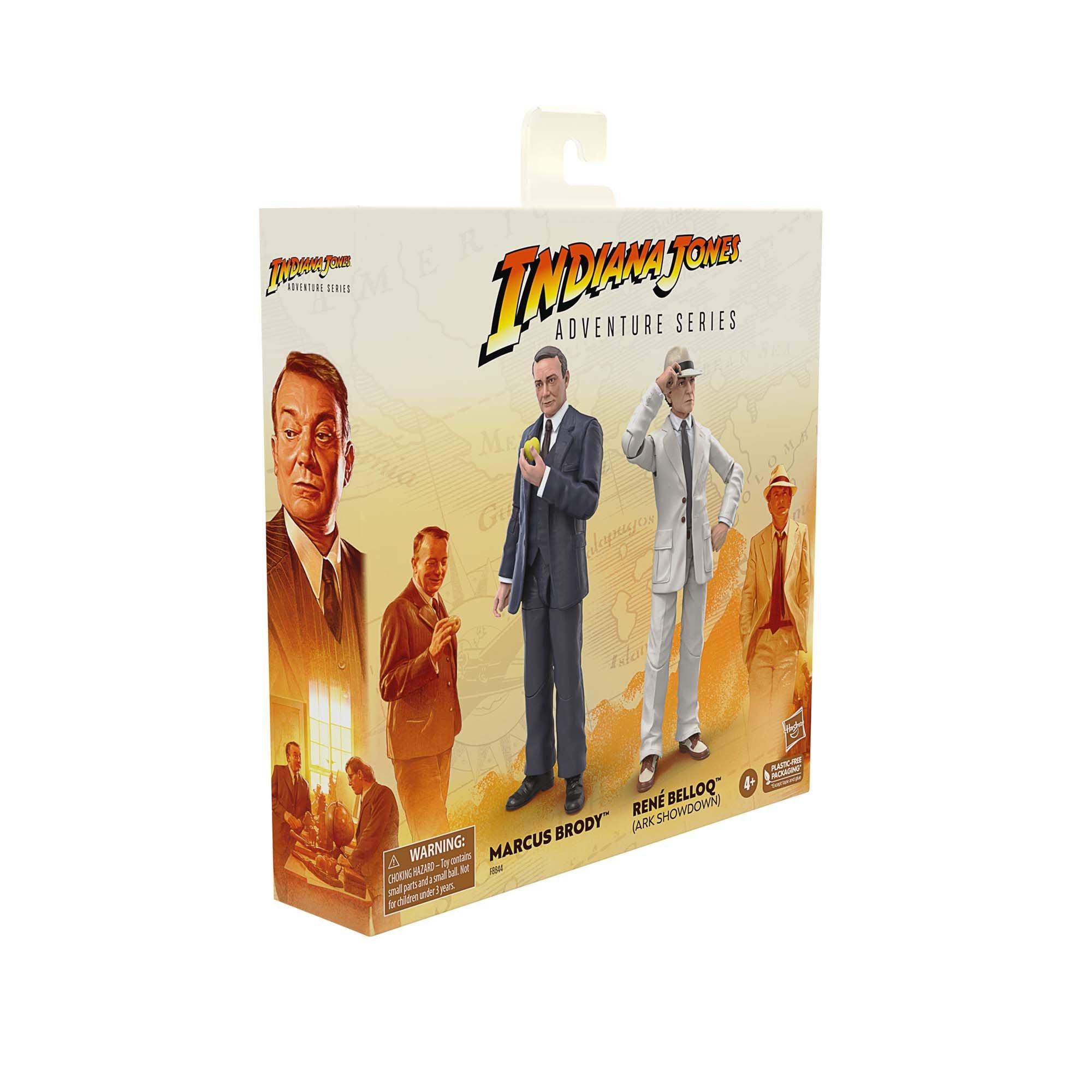 Hasbro Indiana Jones Adventure Series Marcus Brody and Rene Belloq (Ark Showdown) 6-in Action Figure Set 2-Pack