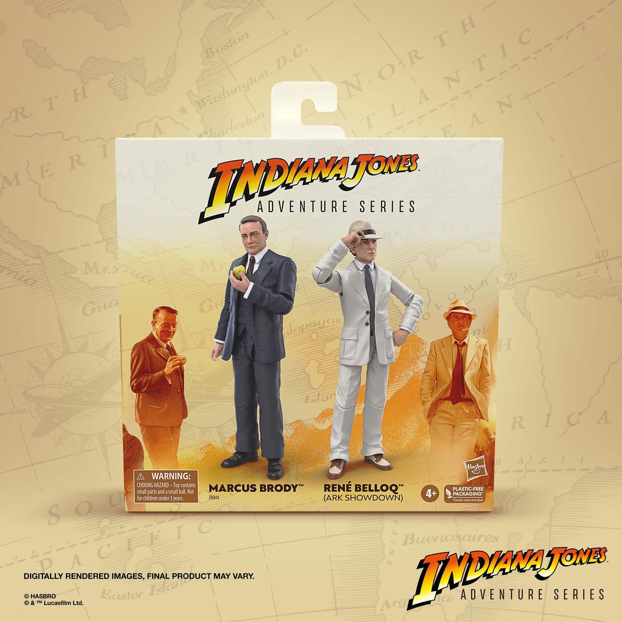Hasbro Indiana Jones Adventure Series Marcus Brody and Rene Belloq (Ark Showdown) 6-in Action Figure Set 2-Pack