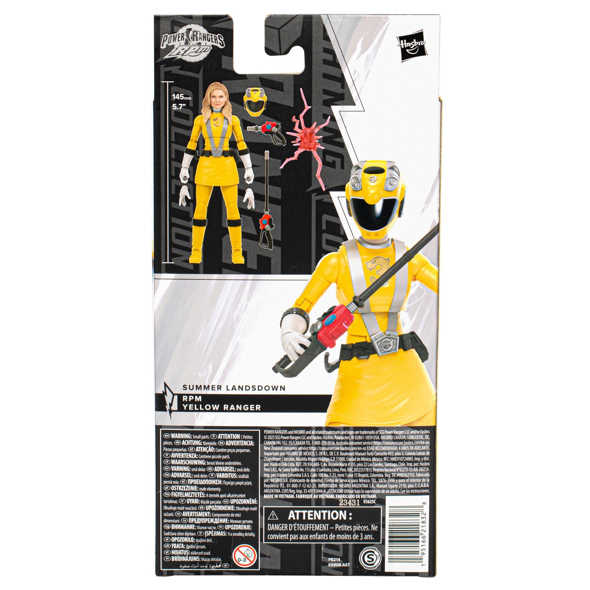 Hasbro Power Rangers Lightning Collection Lightspeed RPM Yellow Ranger 6-in Action Figure