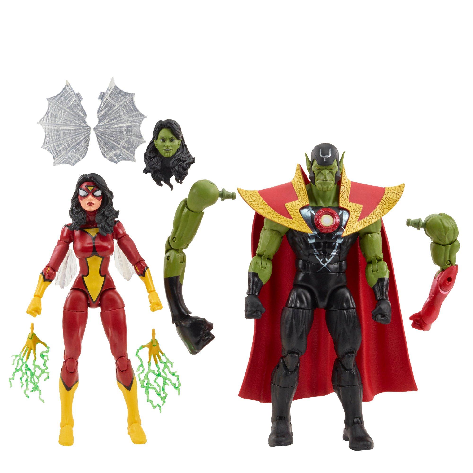 Hasbro Marvel Legends Series Marvel Avengers Beyond Earth's Mightiest Skrull Queen and Super-Skrull 6-in Action Figure Set 2-Pack
