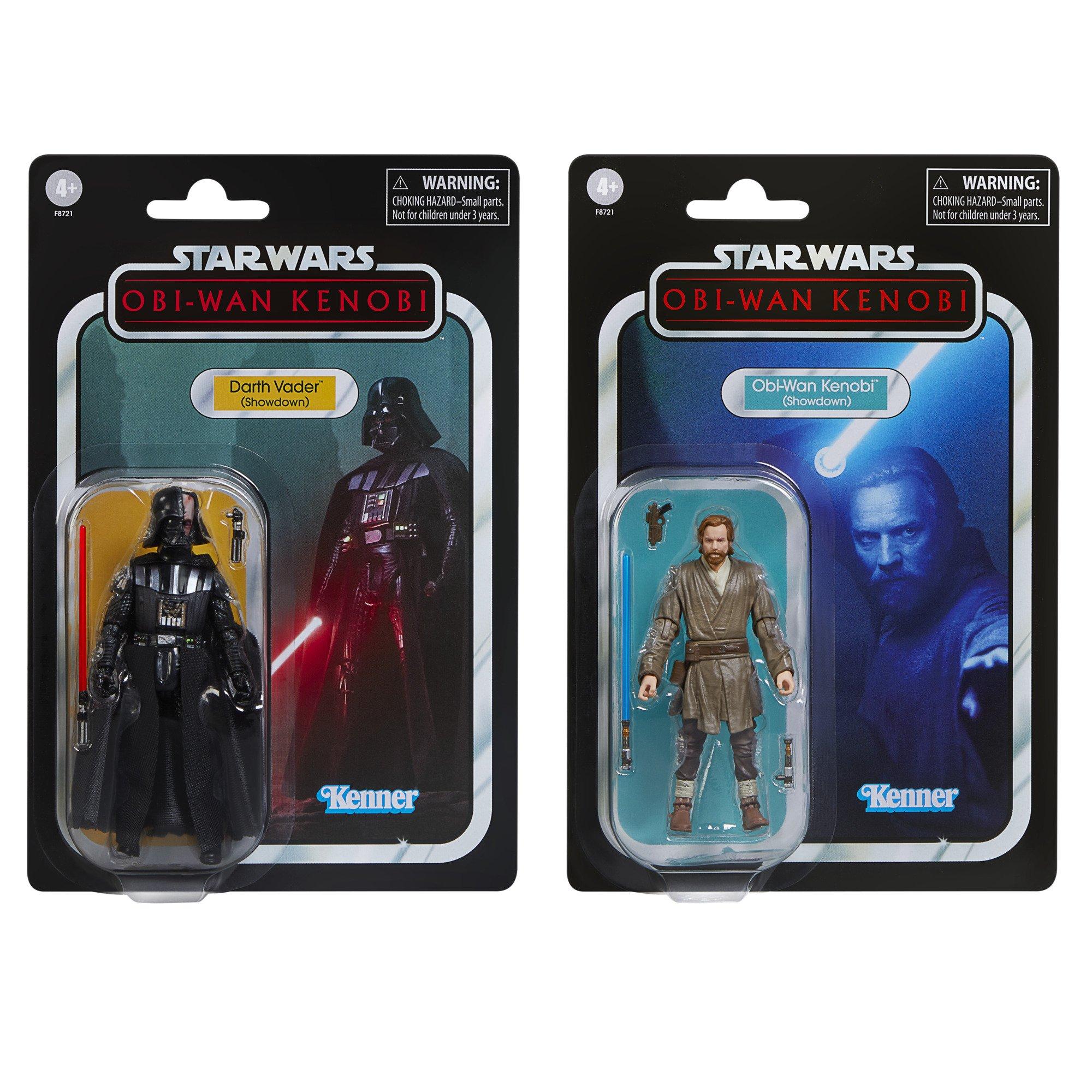 Star Wars The Vintage Collection OBI-Wan Kenobi (Showdown) & Darth Vader  (Showdown), OBI-Wan Kenobi 3.75” Action Figures 2-Pack