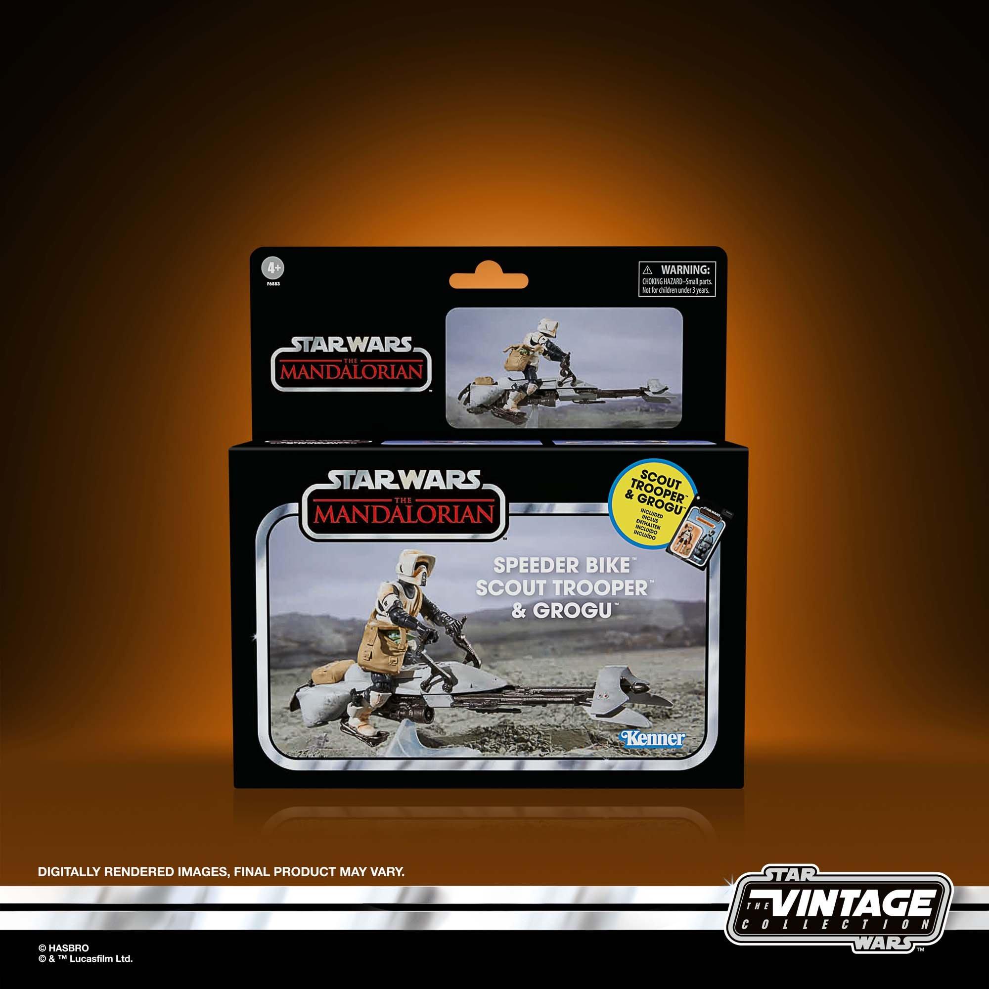 Star Wars The Vintage Collection: Speeder Bike, Scout Trooper & Grogu