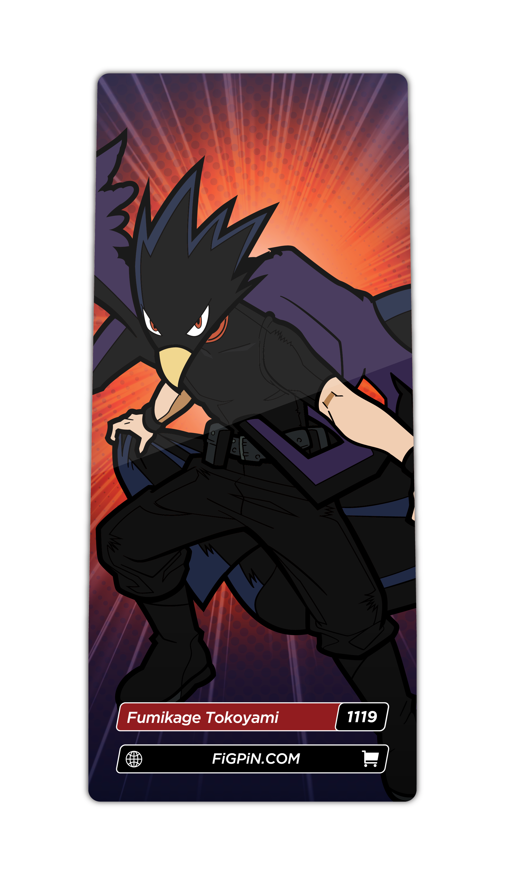 FiGPiN My Hero Academia Fumikage Tokoyami 3-in Collectible Enamel Pin