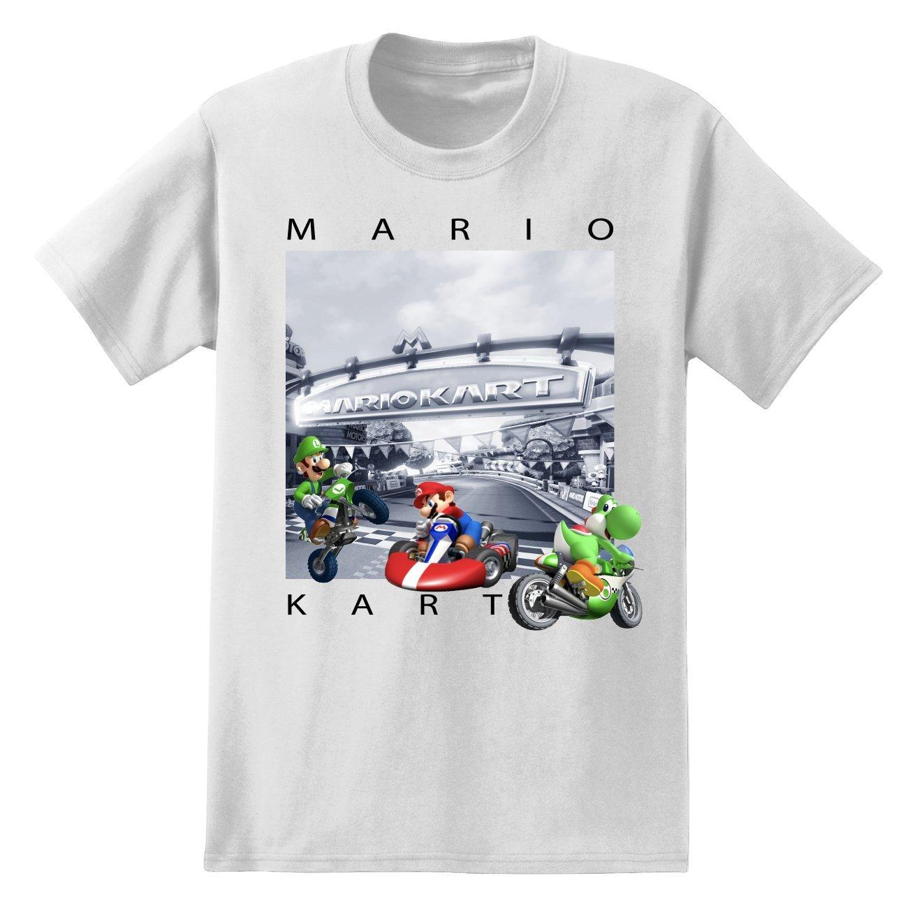 Nintendo Mario Kart Super Mario Mens and Womens Short Sleeve T-Shirt  (White, S-XXL) 