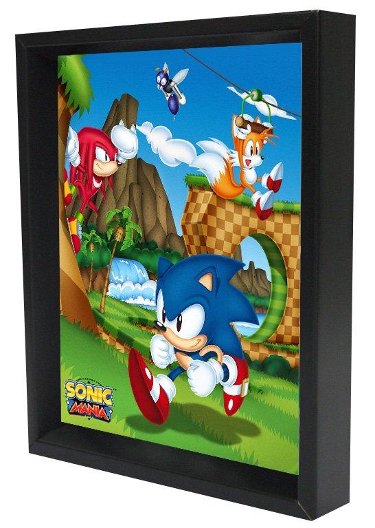 Pyramid America Sonic the Hedgehog 3D 10-in Shadow Box