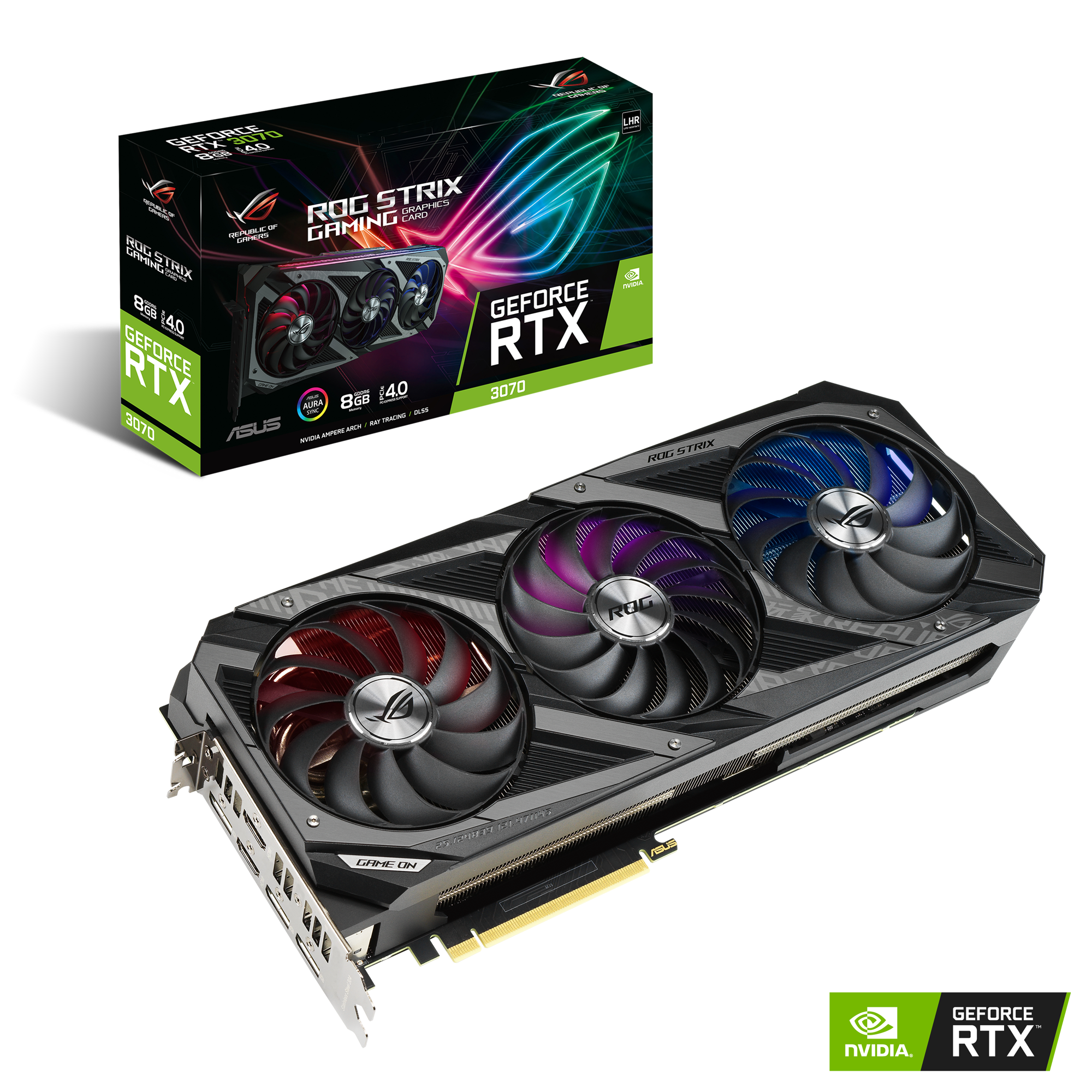 ASUS Dual GeForce RTX 3070 V2 OC Edition Graphic Card (PCIe 4.0, 8GB GDDR6,  LHR, HDMI 2.1, DisplayPort 1.4a, Axial-tech Fan Design)