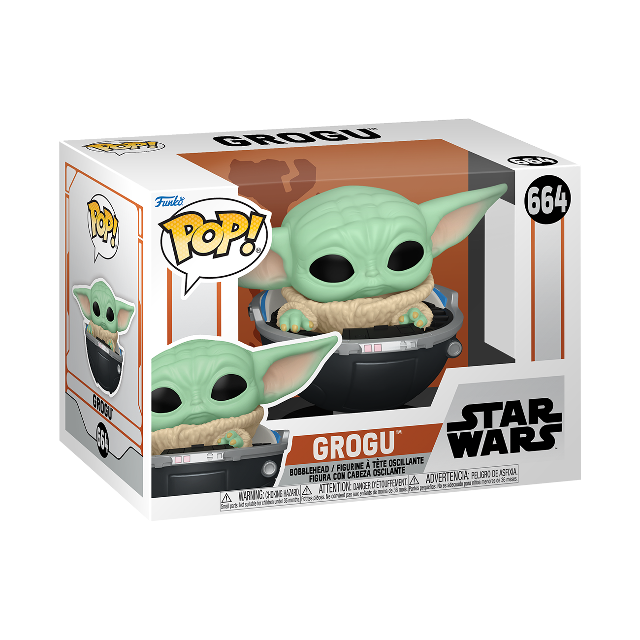 Funko POP! Television: Star Wars The Mandalorian Grogu 4.55-in