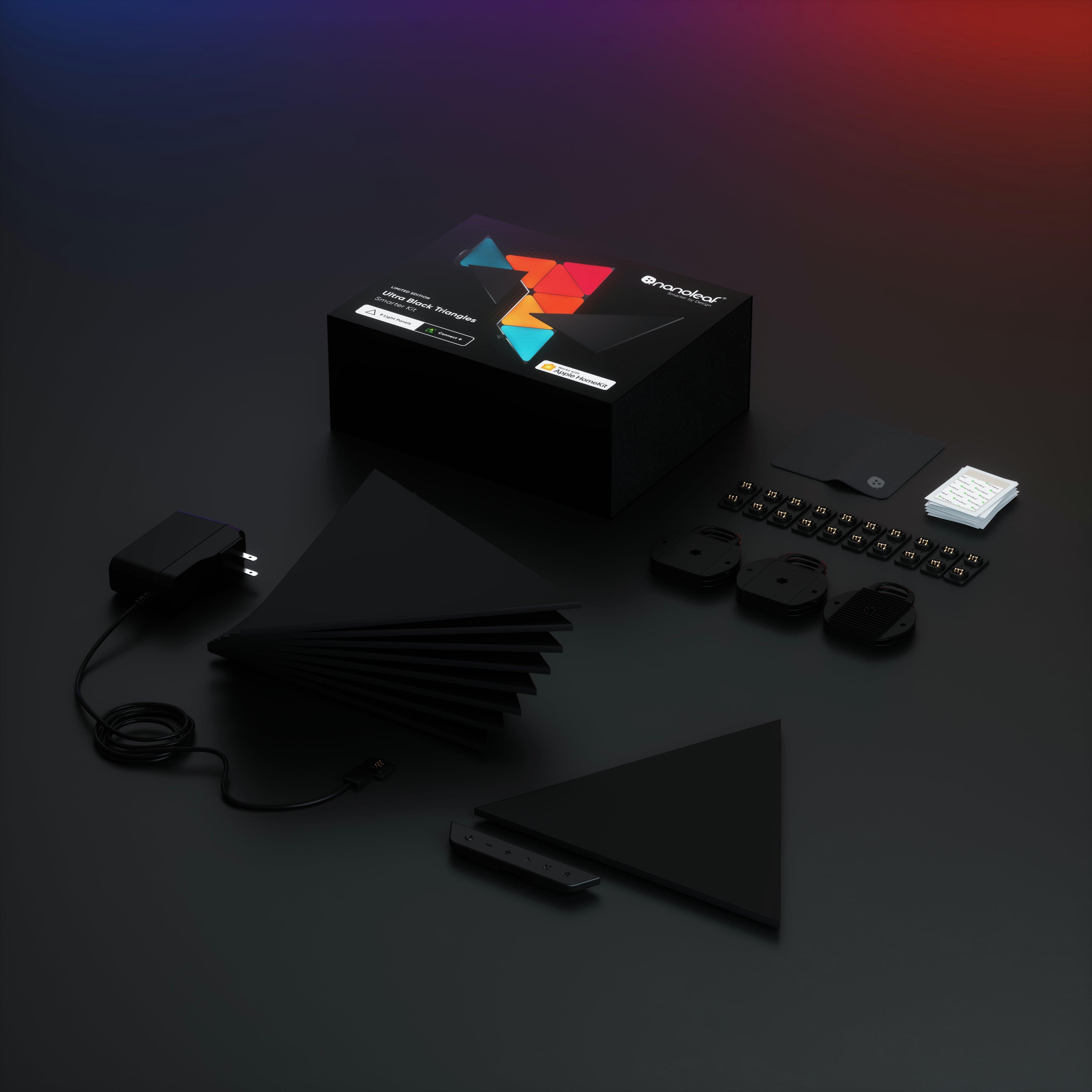 Nanoleaf Shapes Ultra Black Triangles Smarter Kit