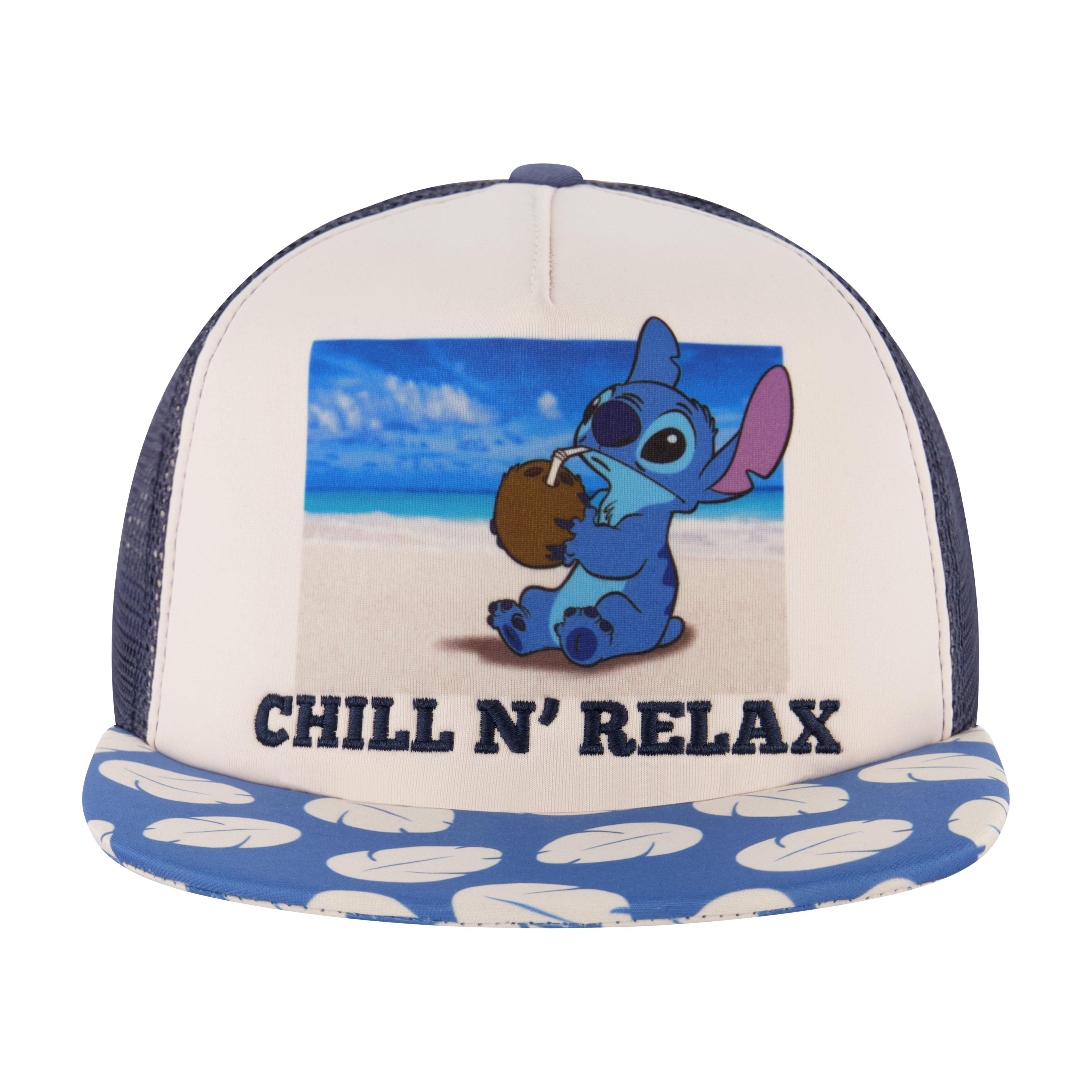 Disney Lilo and Stitch Chill N Relax Beach Coconut Skater Snapback Hat