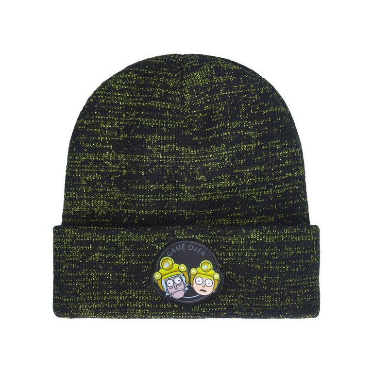 Rick and Morty Space Unisex Cuffed Black Beanie